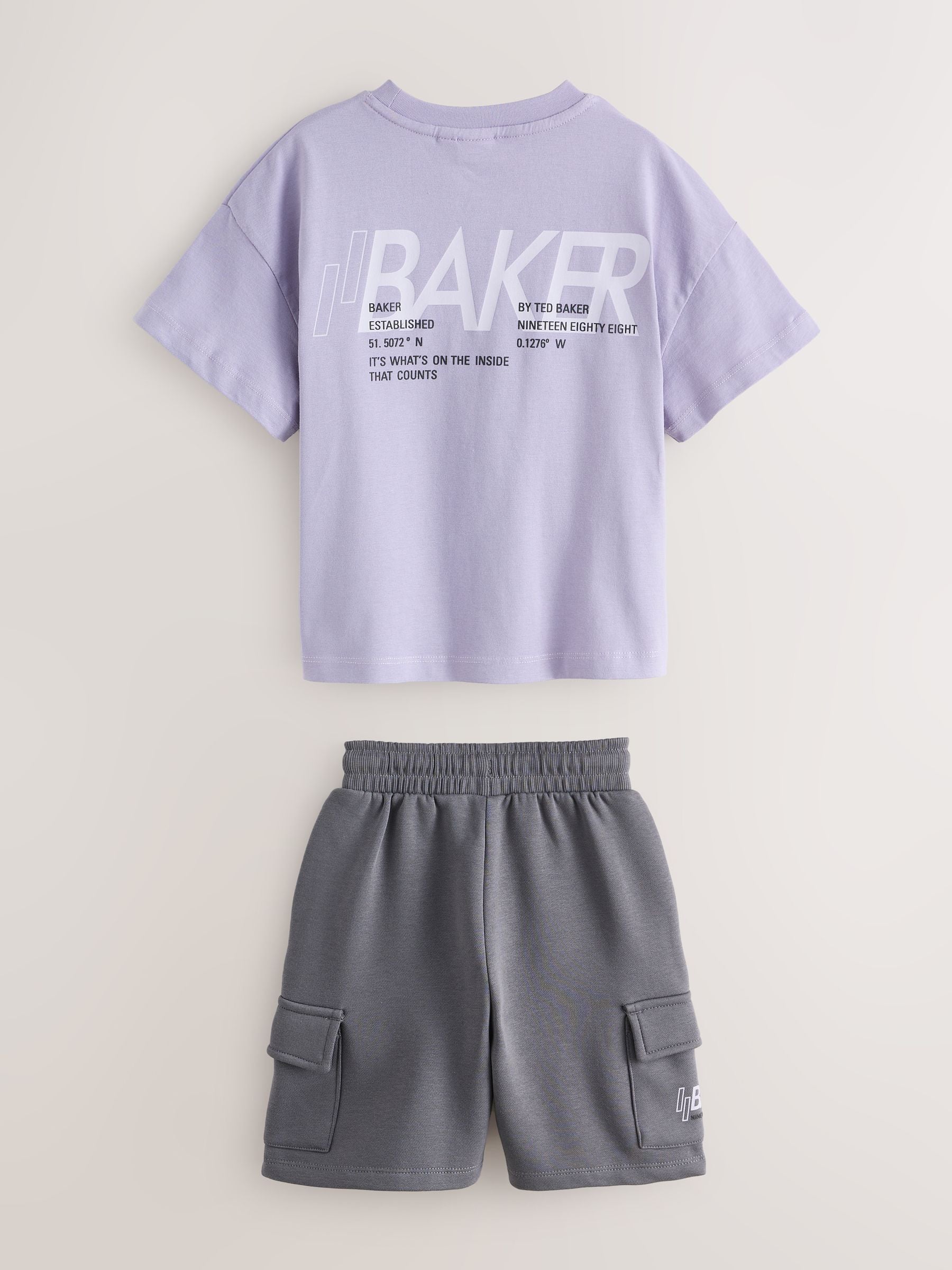 Baker by Ted Baker Oversized Graphic T-Shirt and Shorts Set