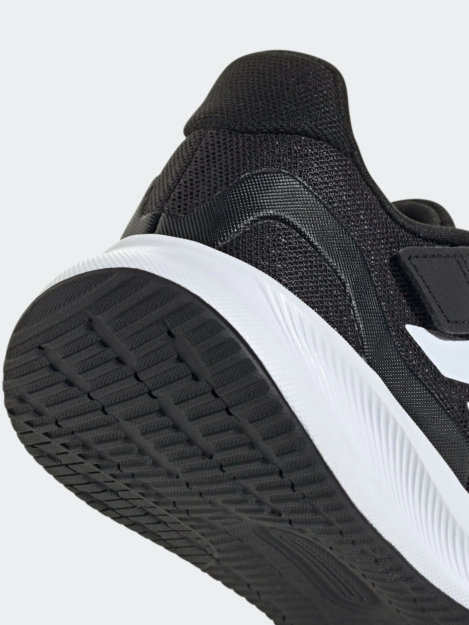 adidas Black/White Runfalcon 5 Elastic Lace Running Kids Trainers