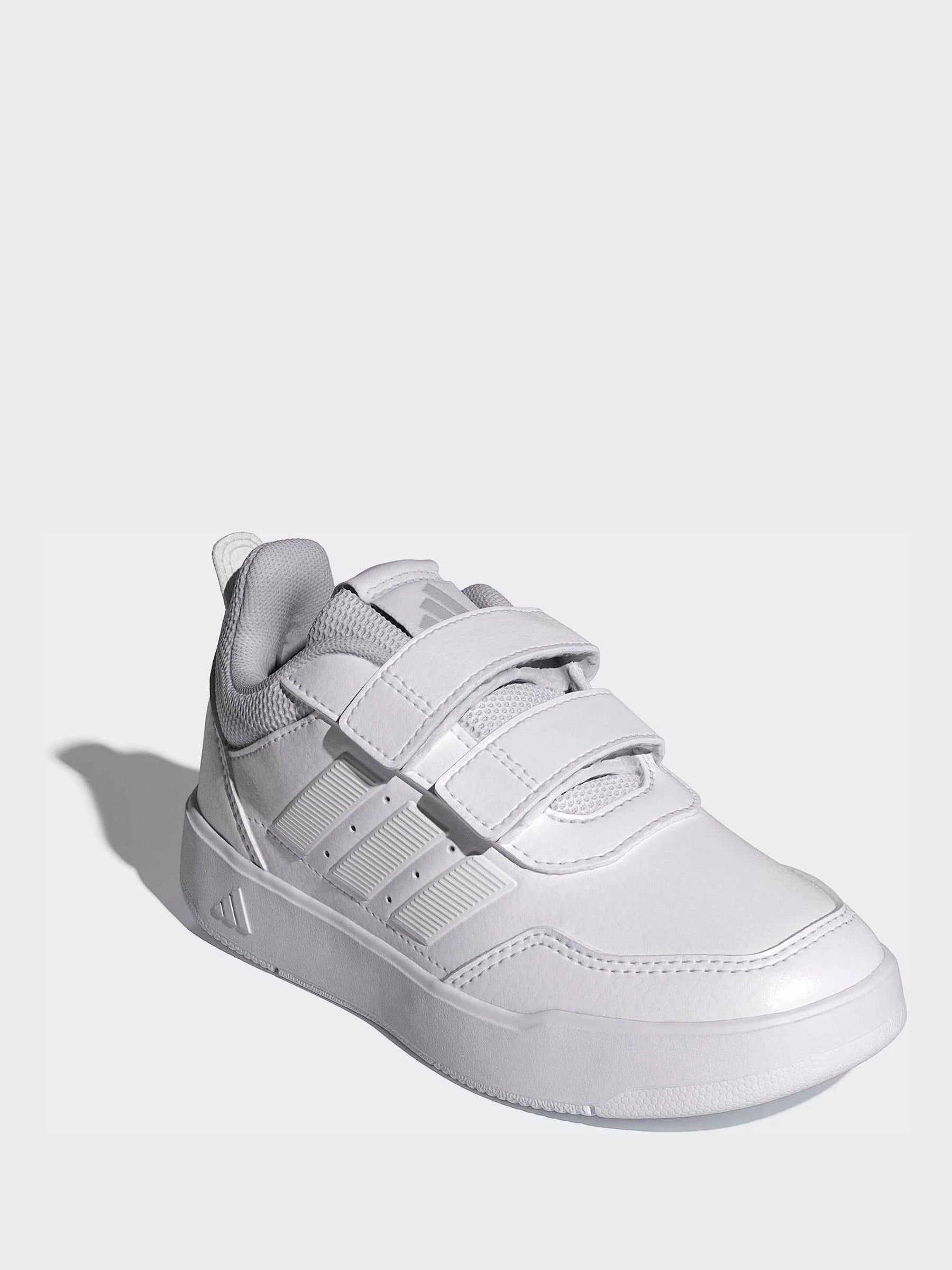 adidas White Hook and Loop Tensaur Sport 3.0 Junior Trainers
