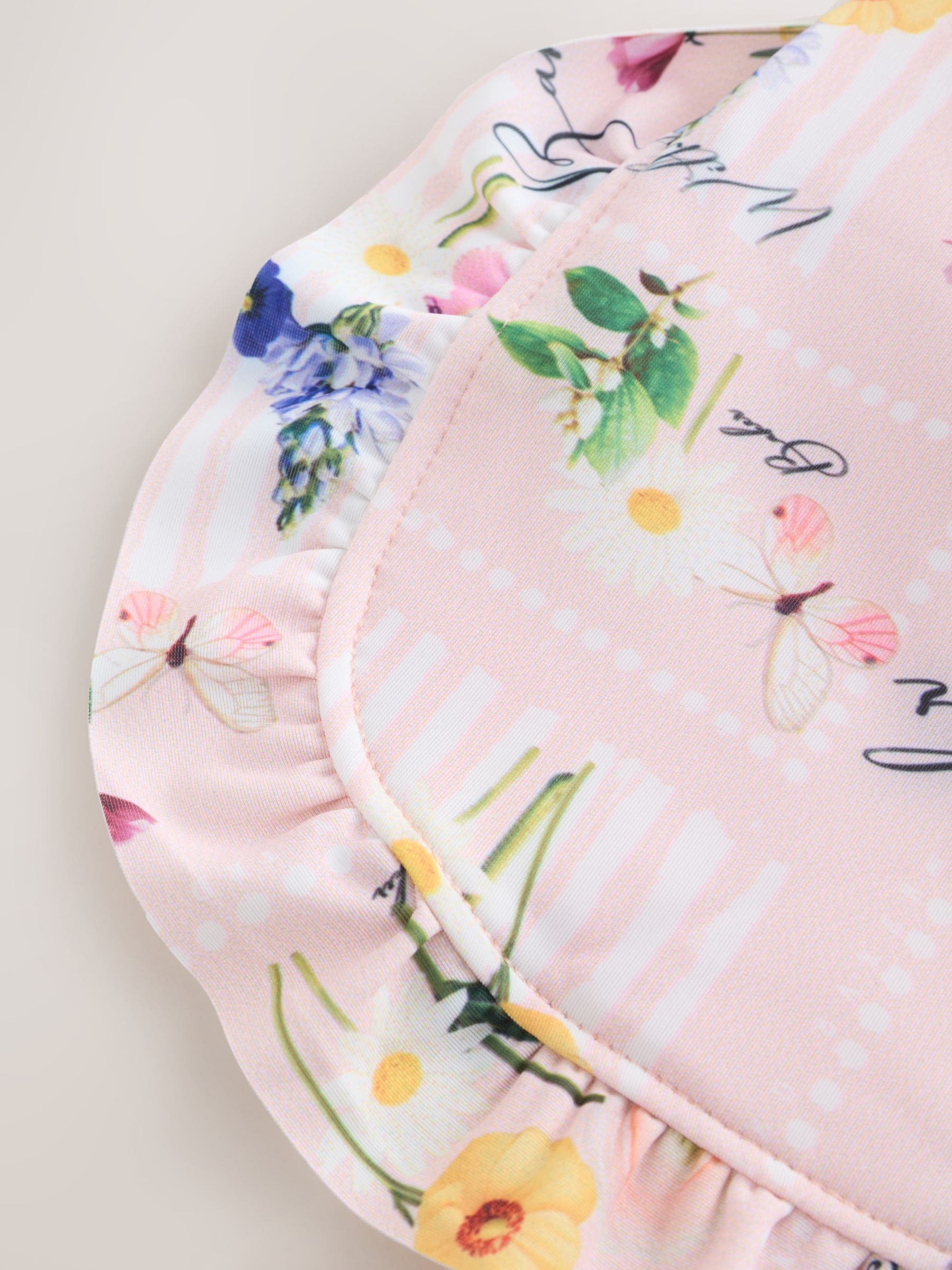 Baker by Ted Baker Floral All-In-One Swimsuit & Hat Set