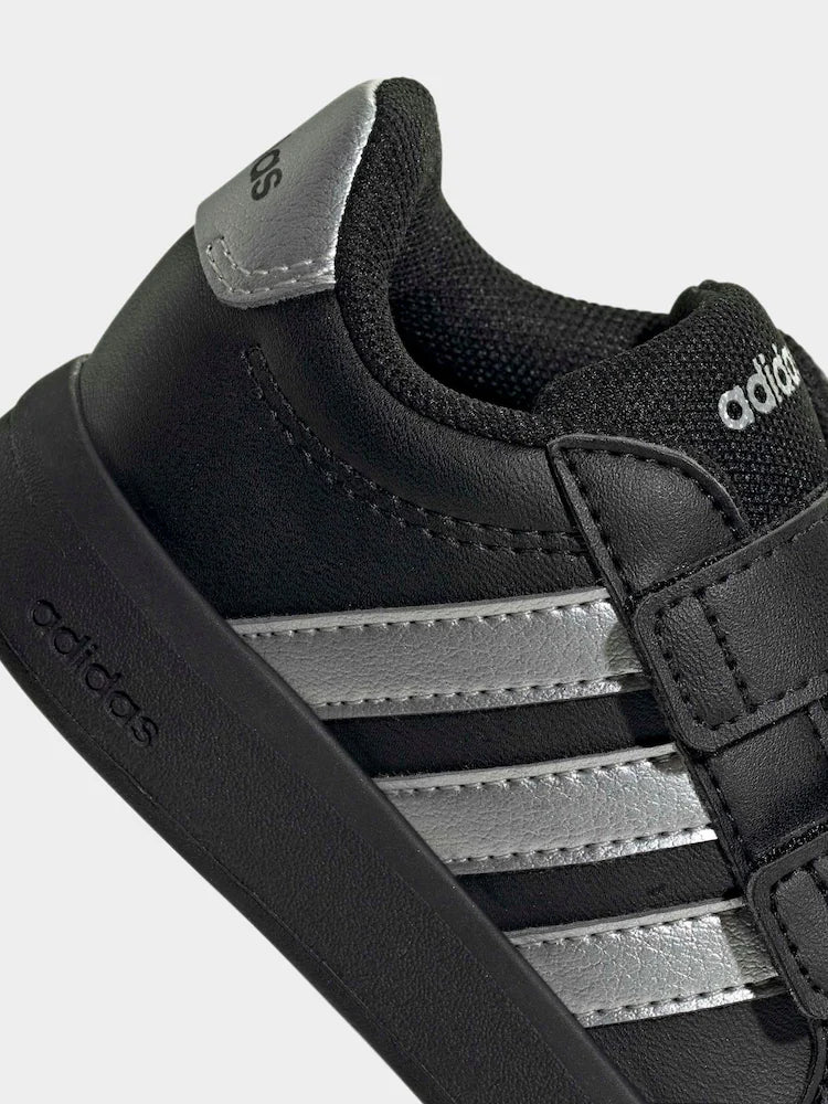adidas Black/Silver Grand Court 3.0 Infant Trainers
