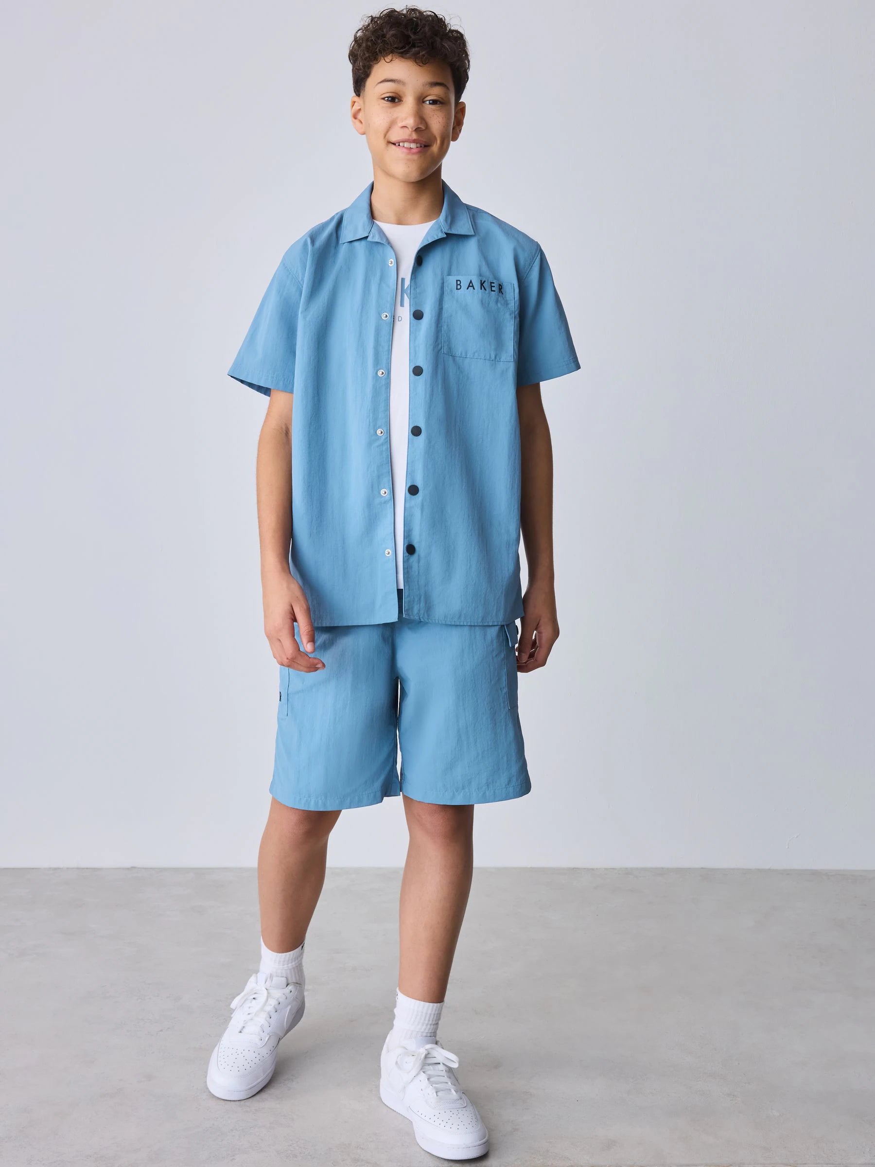 Baker by Ted Baker Blue Shirt, T-Shirt and Shorts Set
