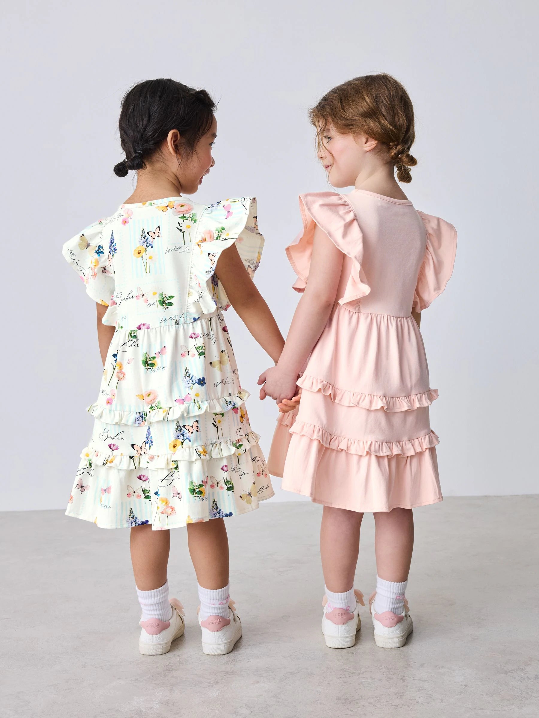 Baker by Ted Baker Printed Ruffle Jersey Dresses 2 Pack