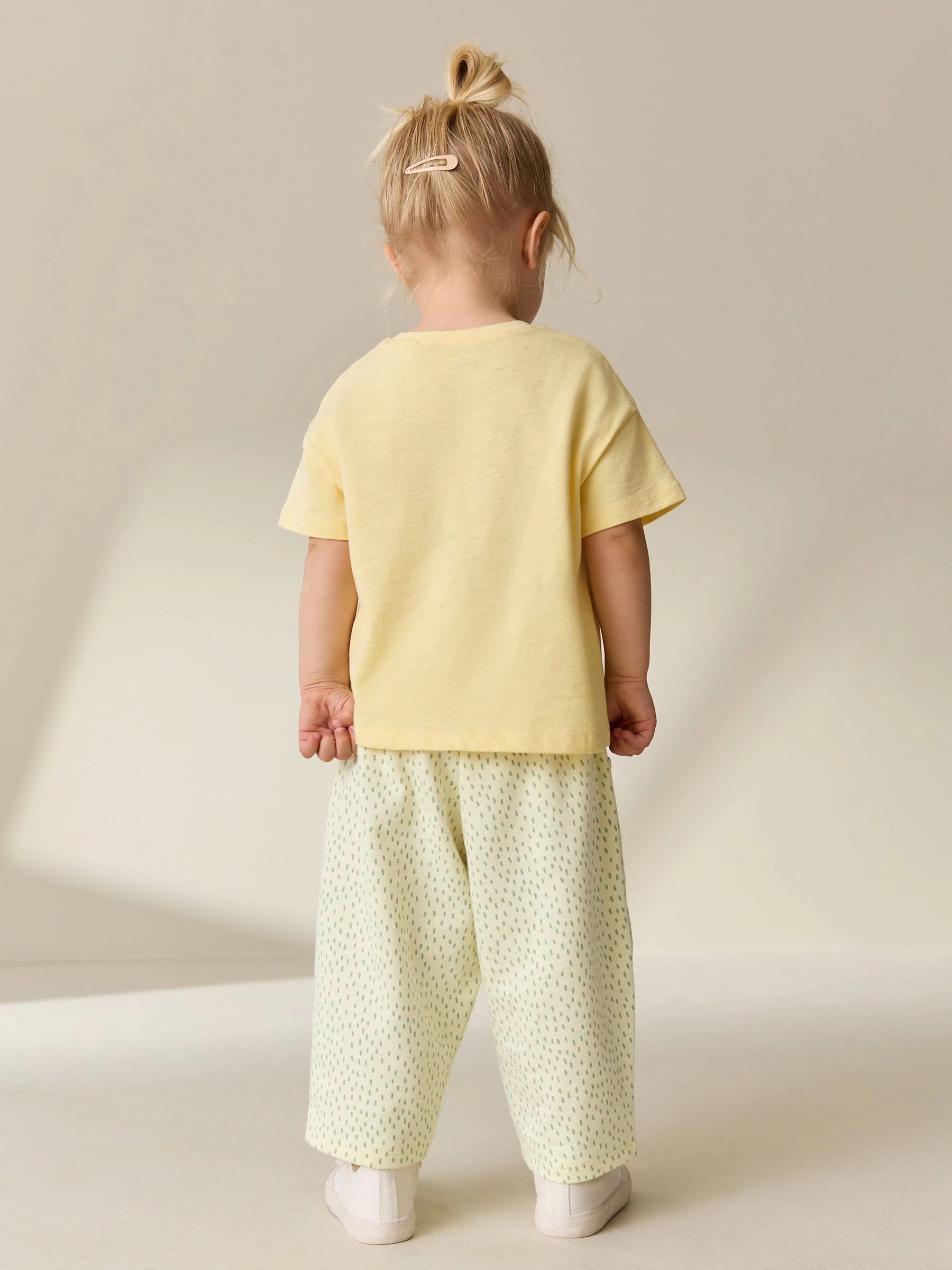 Yellow Lemons Embellished Barrel Trousers (3mths-7yrs)
