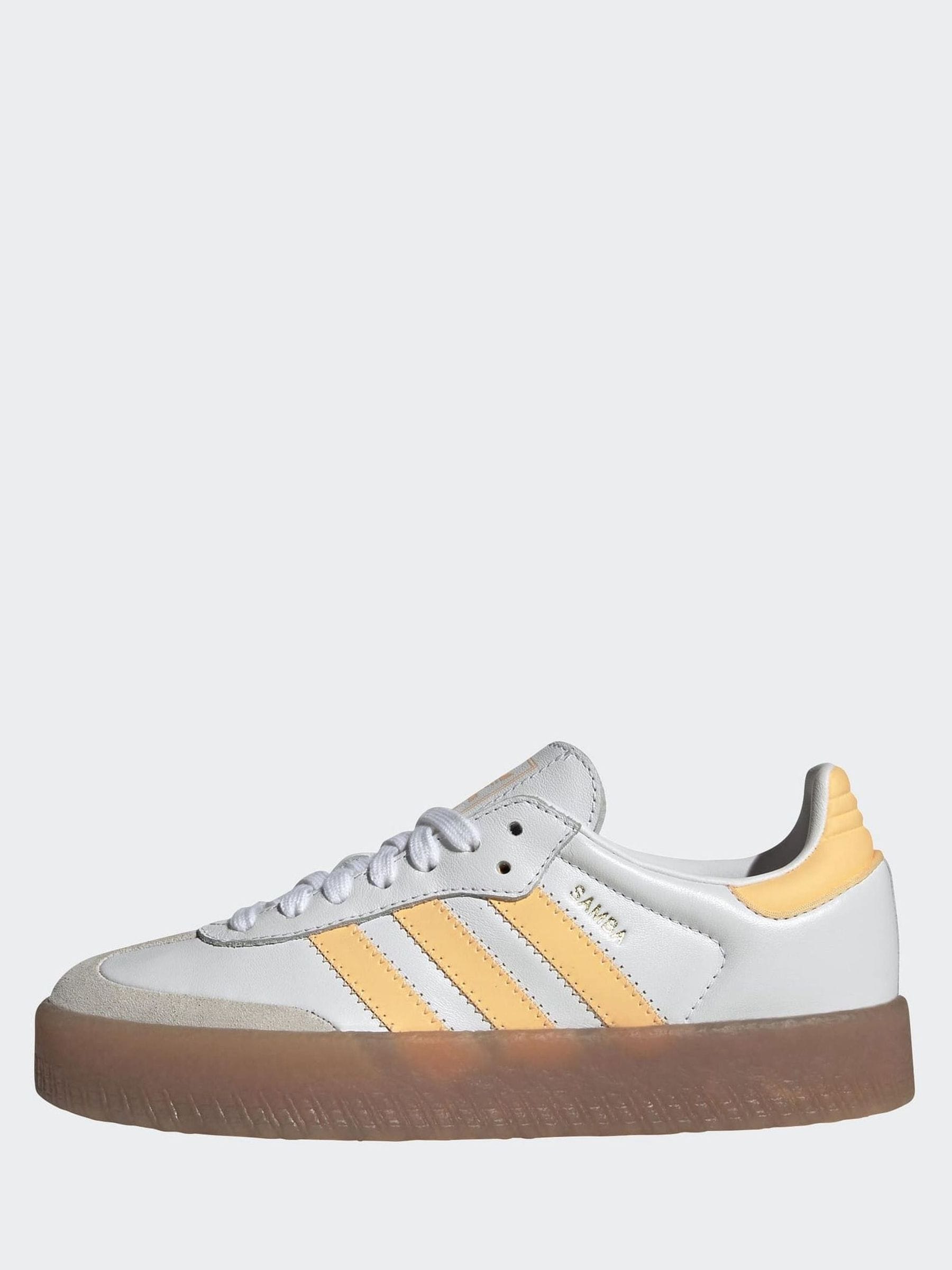 adidas Originals White/Yellow Sambae Junior Trainers