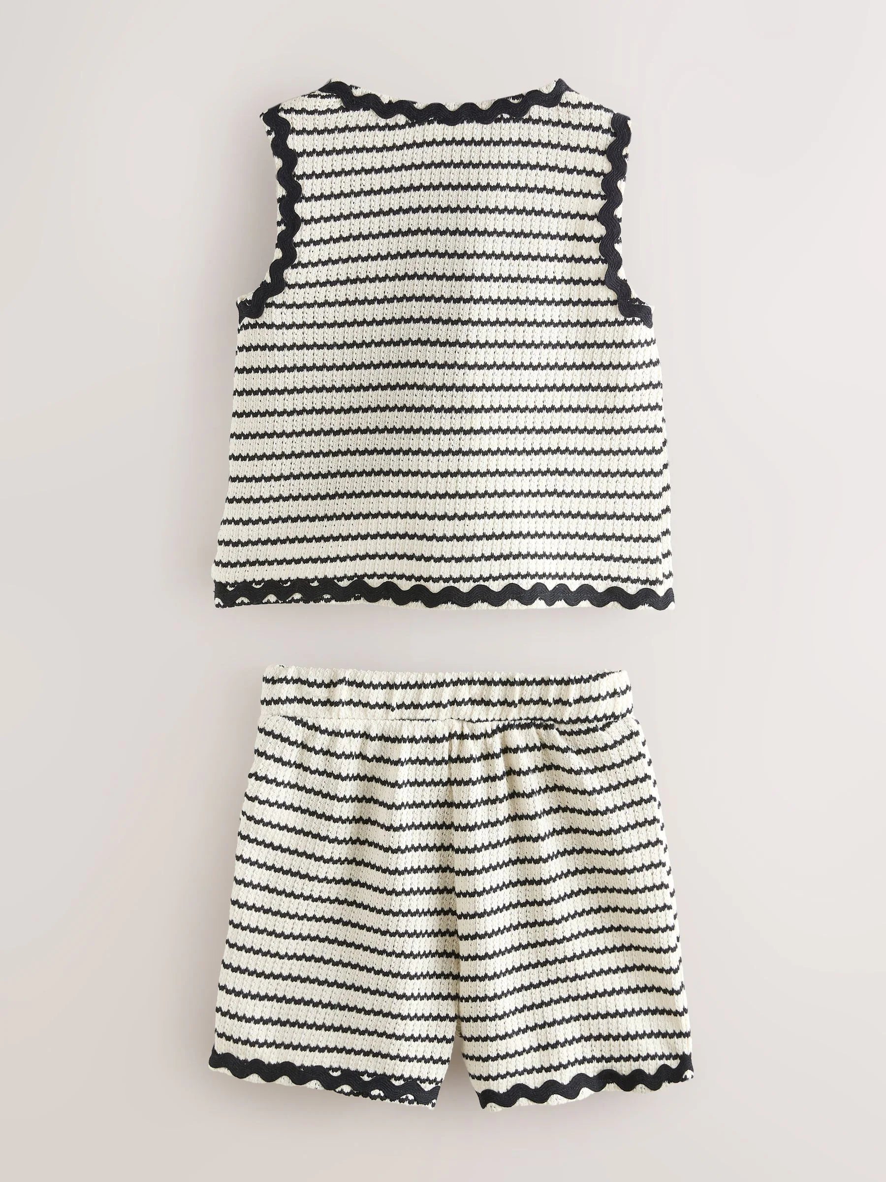 Baker by Ted Baker 2 Piece Ric-Rac Crochet Vest & Shorts Set