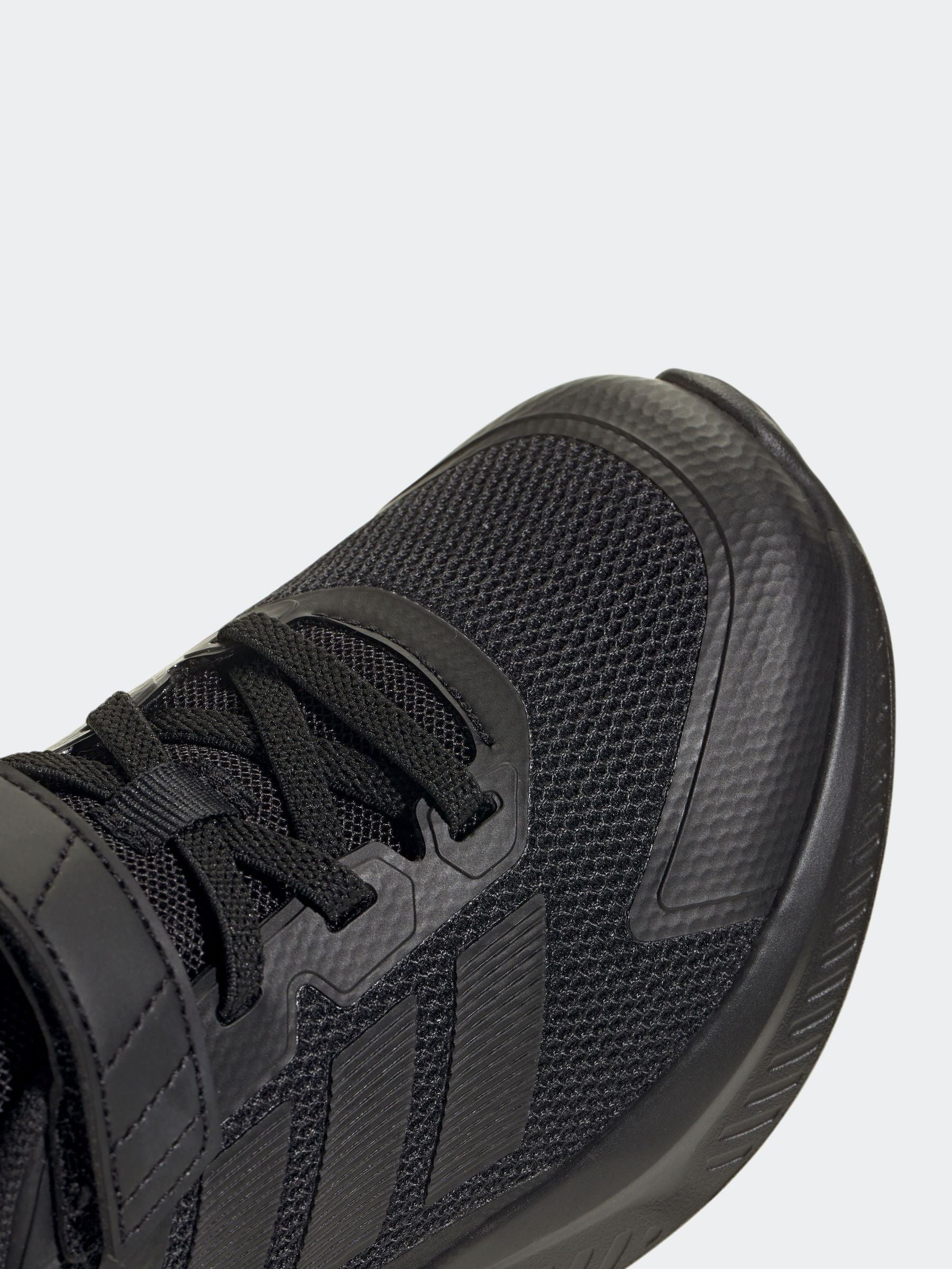 adidas Black Fortarun 4.0 Hook and Loop Kids Trainers