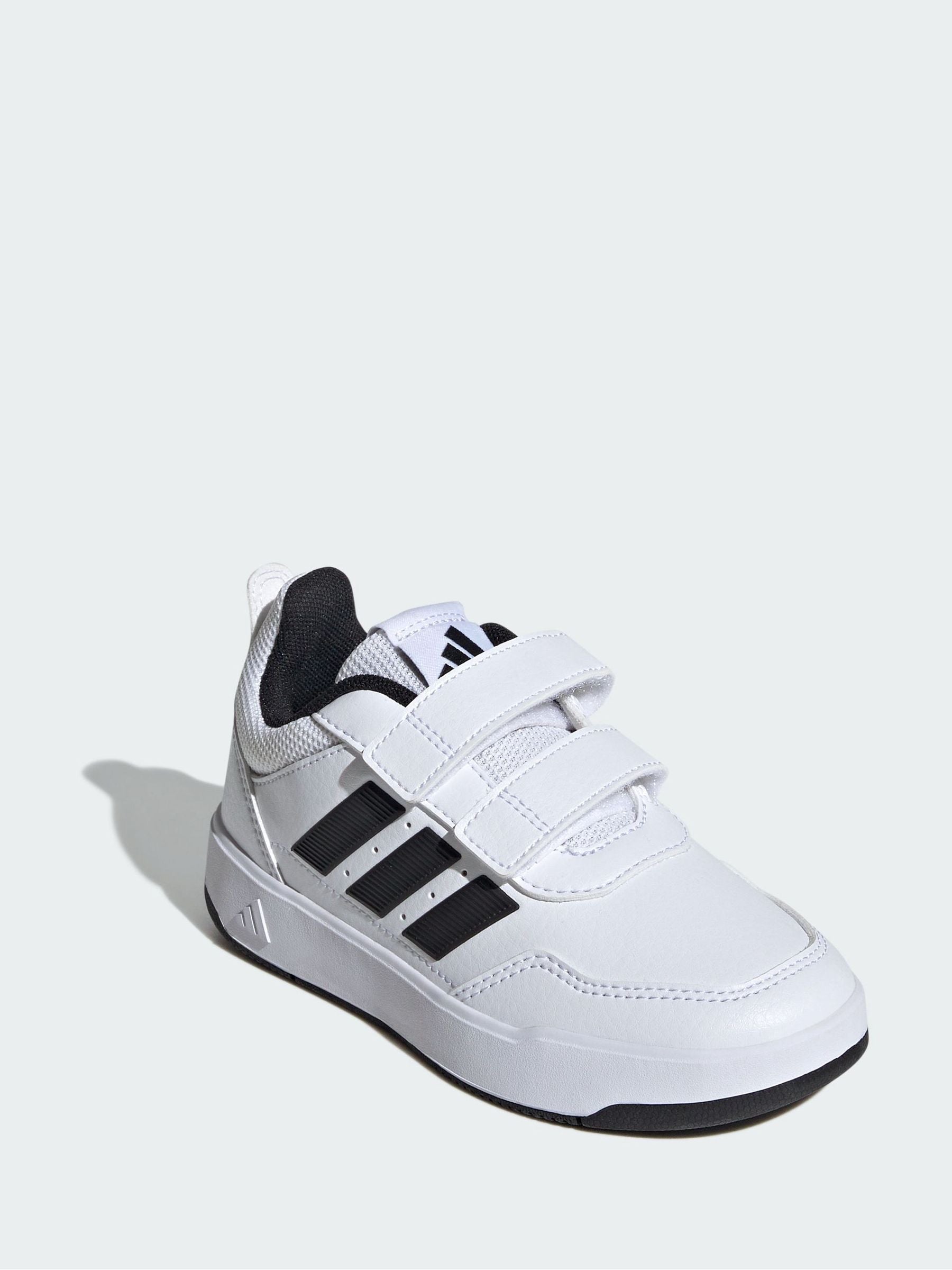 adidas White/Black Hook and Loop Tensaur Sport 3.0 Junior Trainers