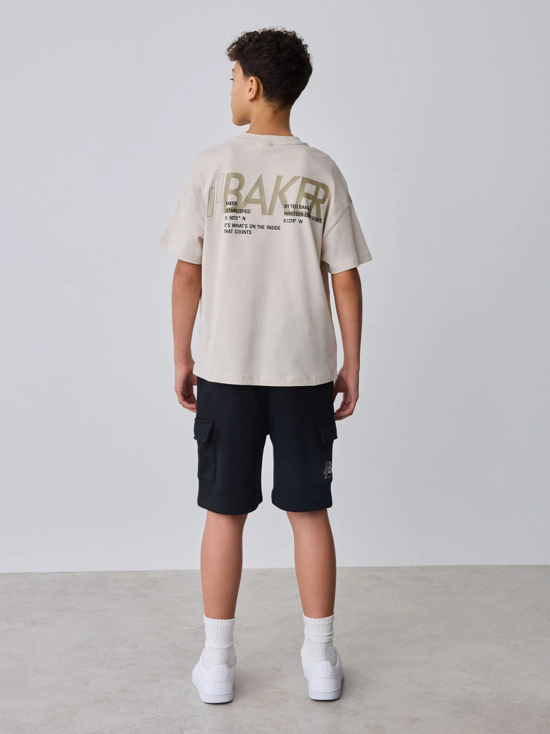 Baker by Ted Baker Oversized Graphic T-Shirt and Shorts Set