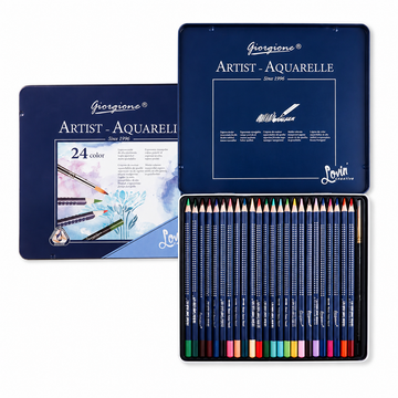 Giorgione Professional 24 Colour Pencil Set | High Quality Colour | Sleek and Durable Metal Tin Pack | Return Gift
