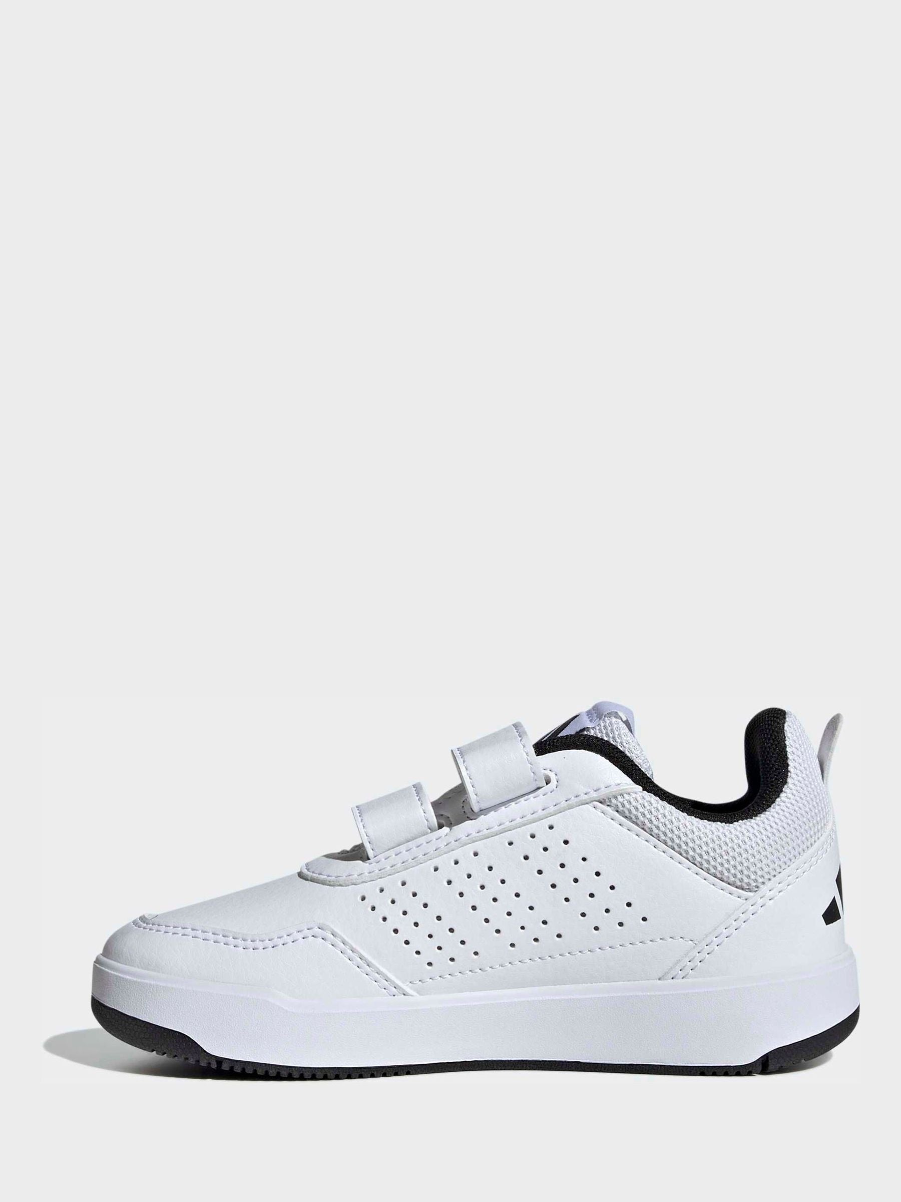 adidas White/Black Hook and Loop Tensaur Sport 3.0 Junior Trainers
