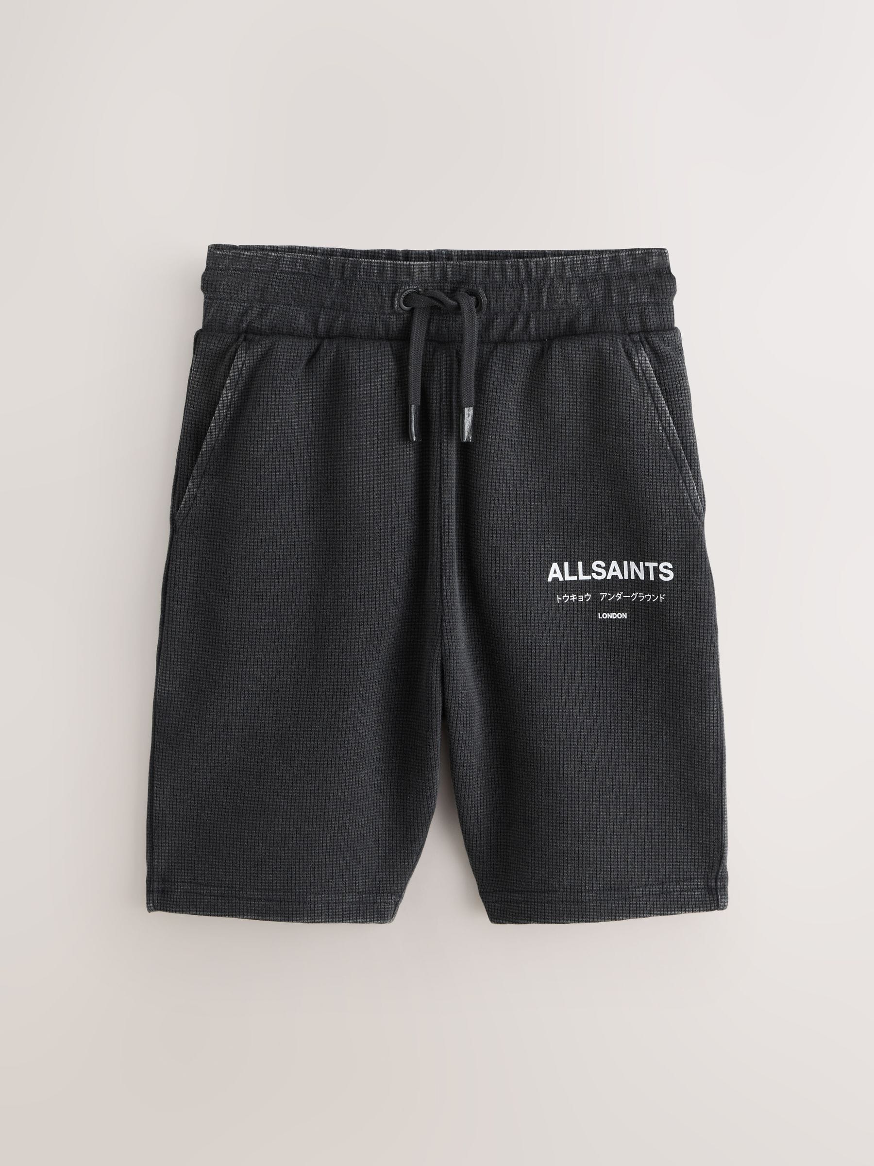 smALLSAINTS Washed Black/Waffle Underground Sweat Shorts