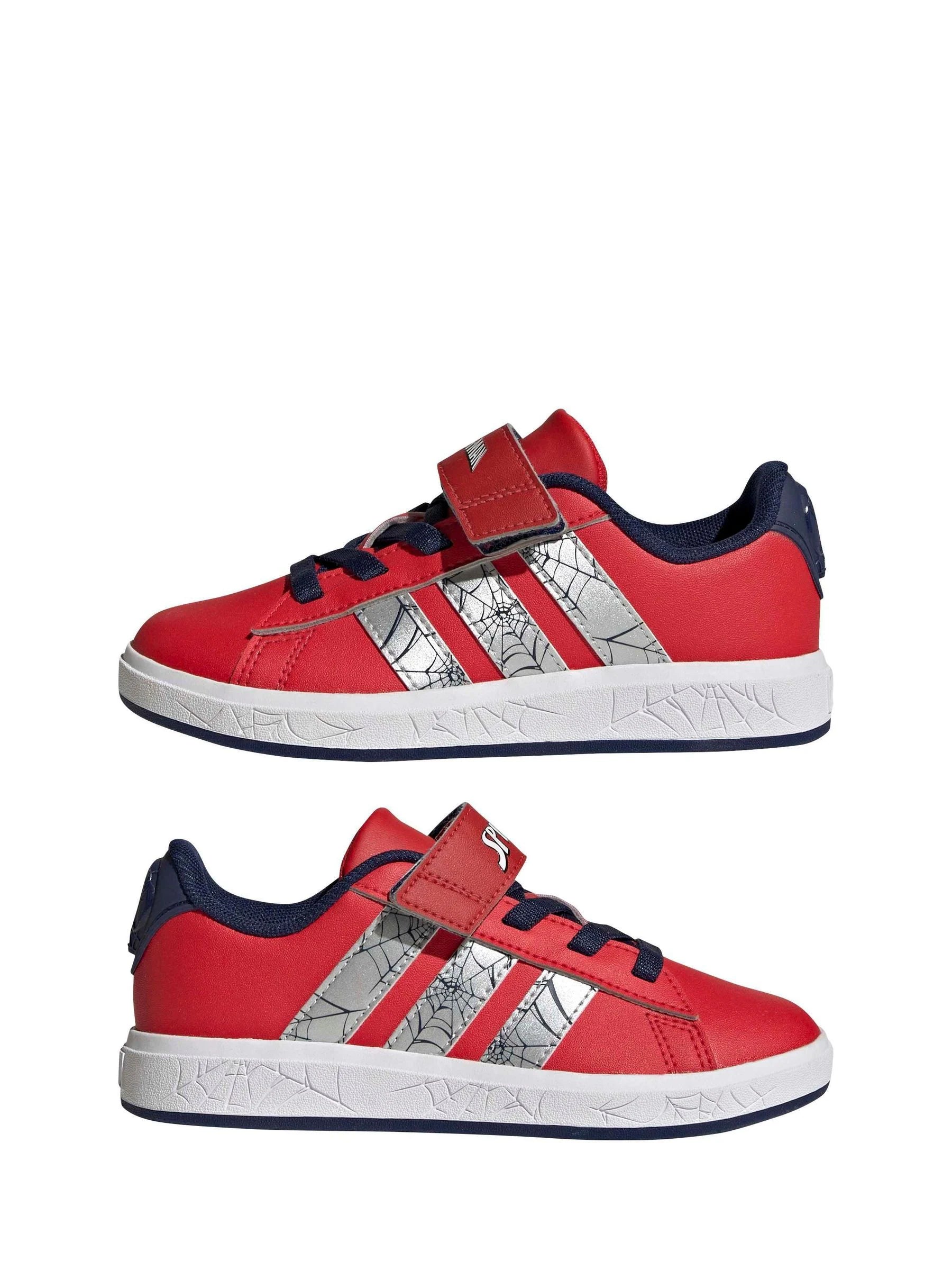 adidas Red Grand Court Spider-Man EL K Trainers