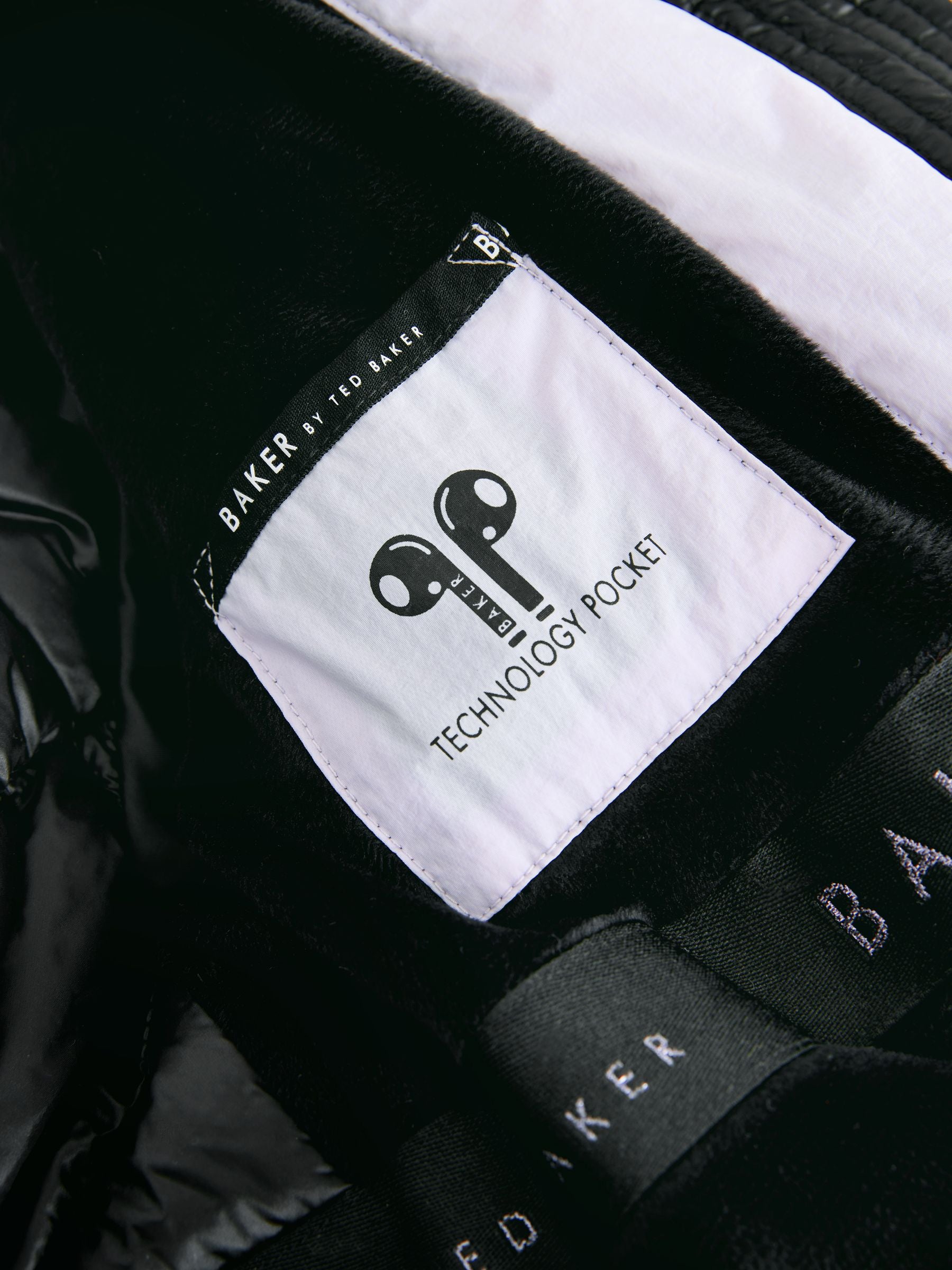 Baker by Ted Baker Shower Resistant Lilac Shirred Padded Coat