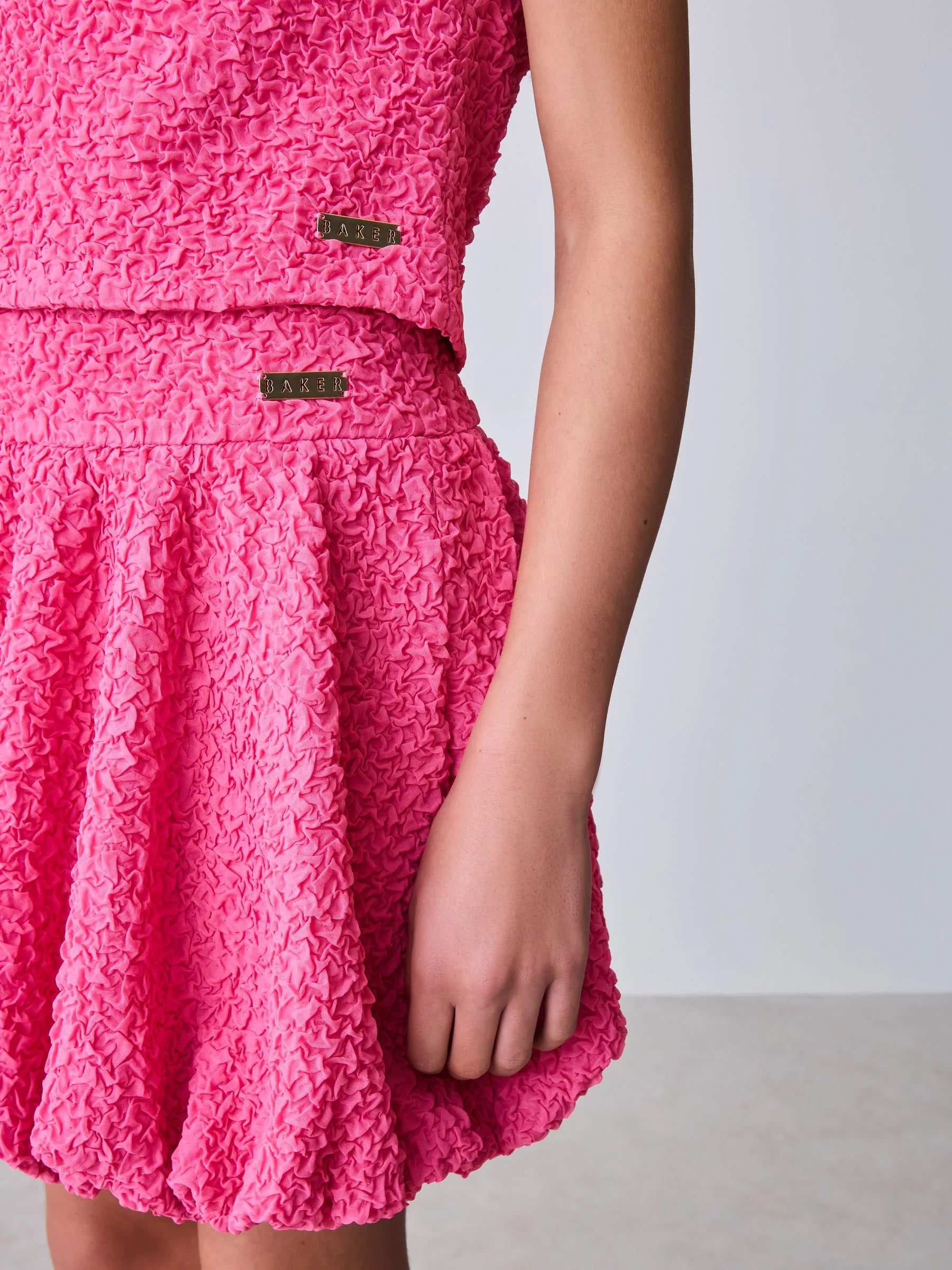 Baker by Ted Baker 2 Piece Textured Bardot Top & Skirt Set