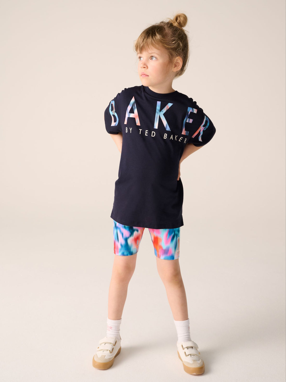 Baker by Ted Baker 2 Piece Graphic Oversized T-Shirt and Cycling Shorts Set