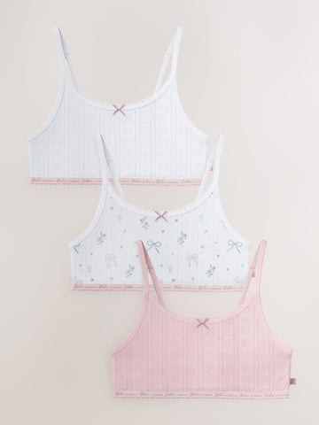 Baker by Ted Baker Multi Pointelle Crop Tops 3 Pack