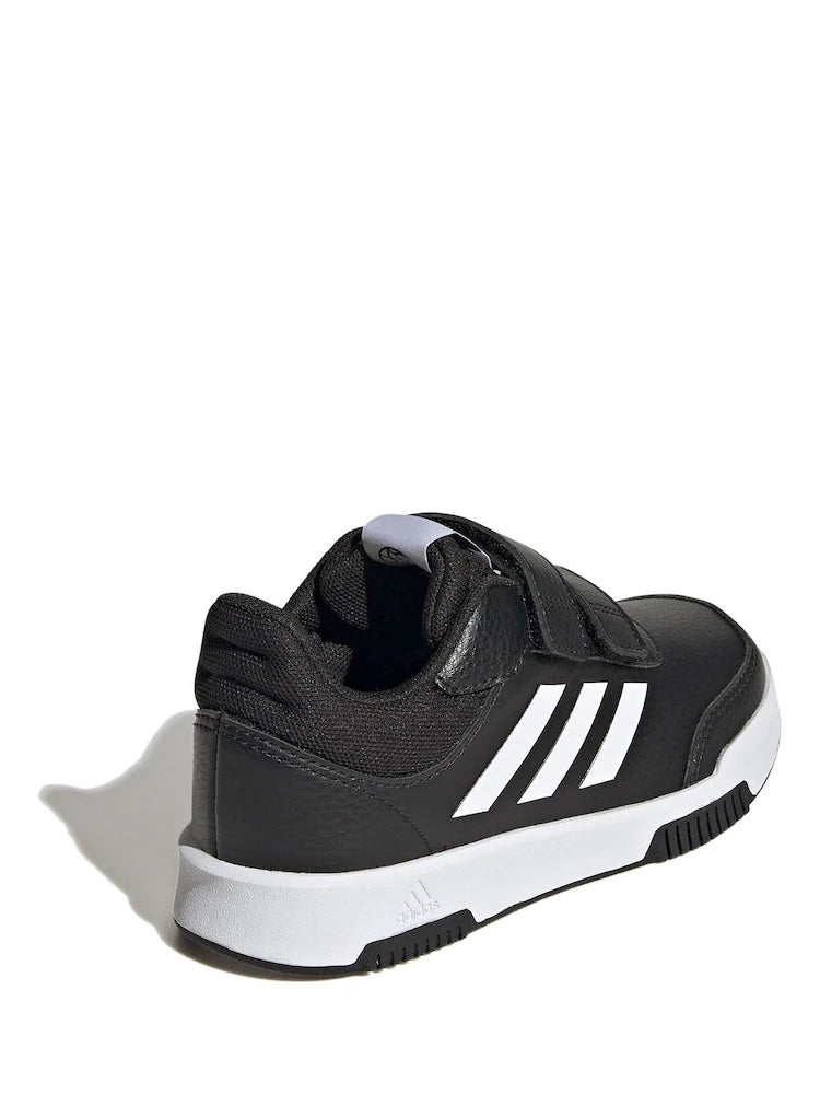adidas Black/White Hook and Loop Tensaur Kids Trainers