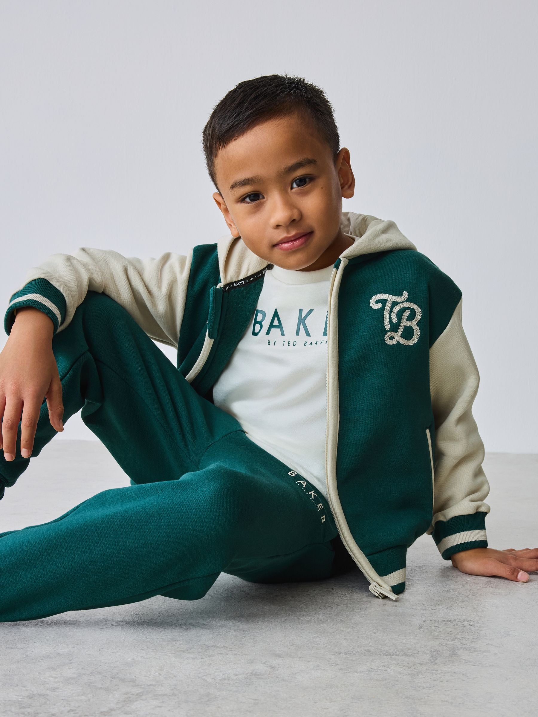 Baker by Ted Baker Varsity 3 Piece Hoodie T-Shirt and Joggers Set - 3-4 Yrs