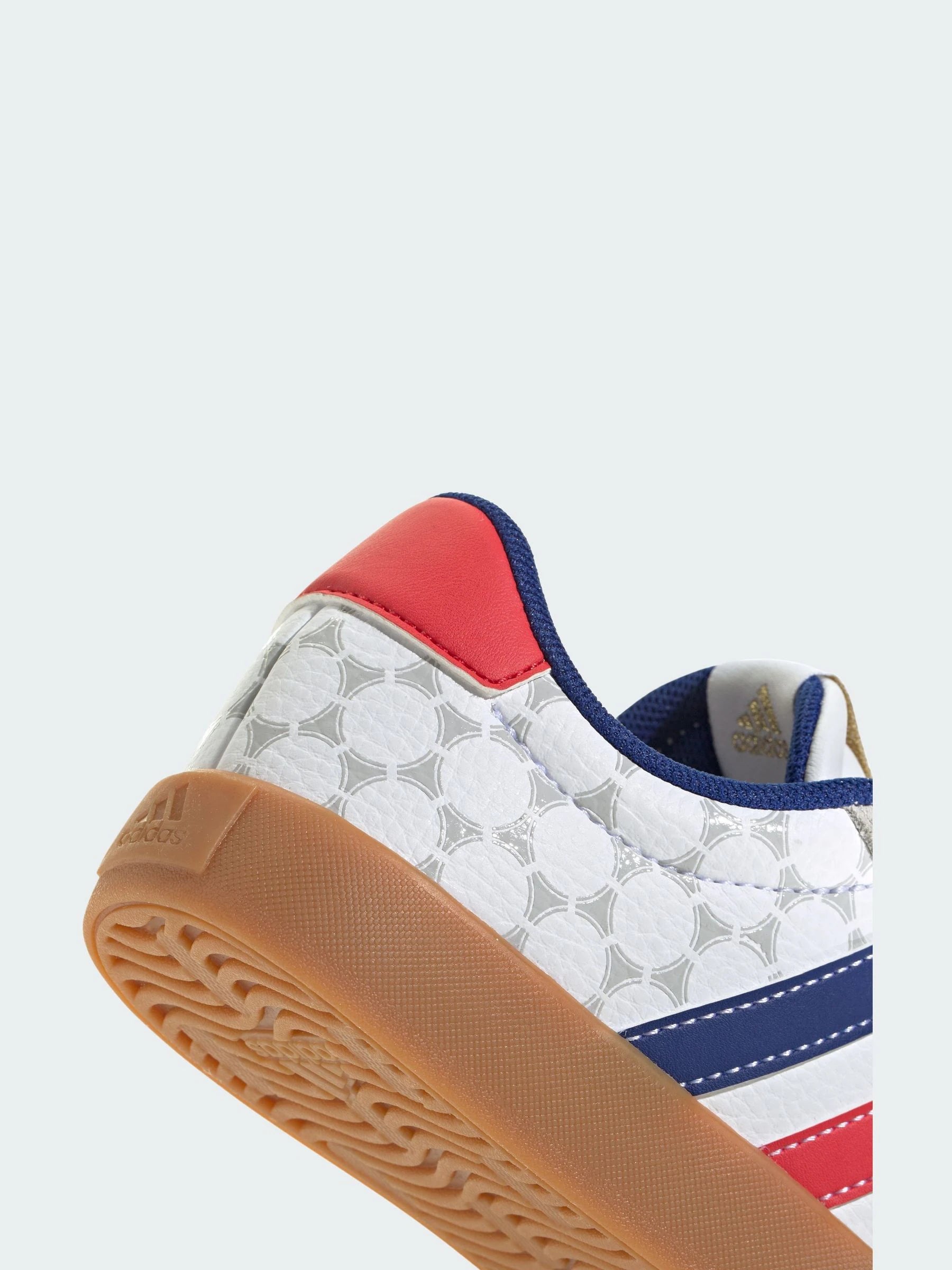 adidas White/Navy VL Court 3.0 Junior Trainers