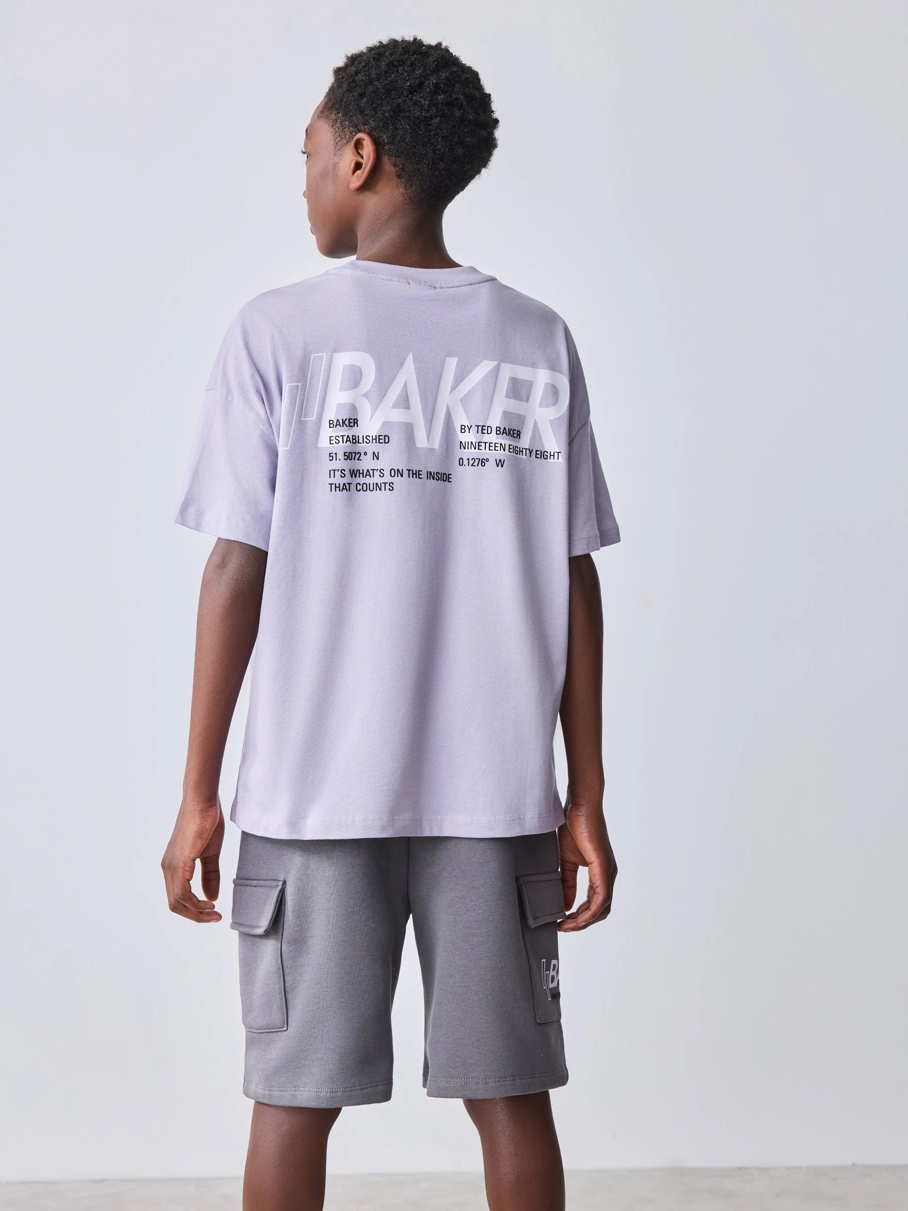 Baker by Ted Baker Oversized Graphic T-Shirt and Shorts Set