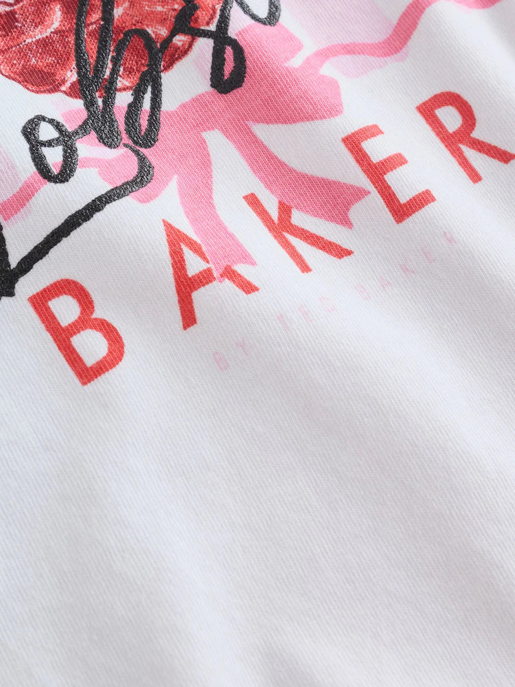 Baker by Ted Baker 2 Piece Oversized Lobster Graphic Tee & Stripe Short Set