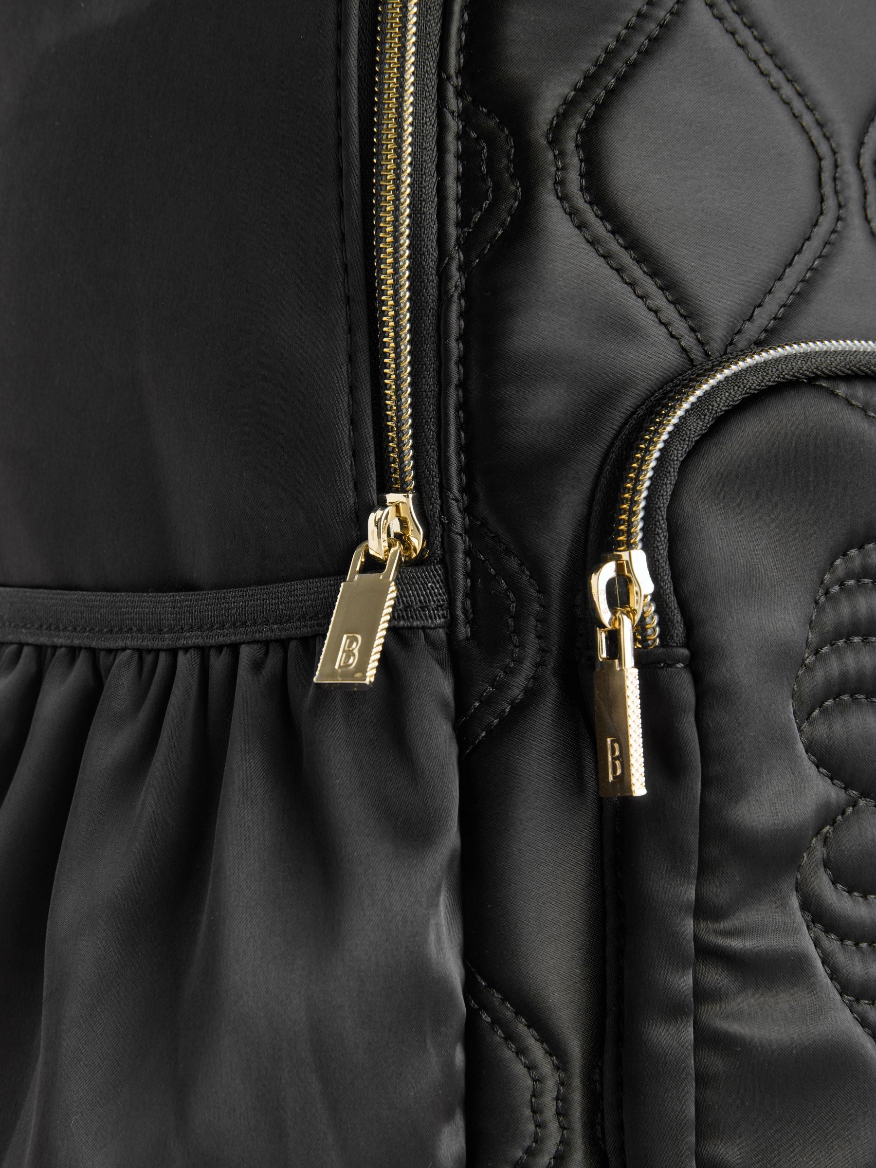Baker by Ted Baker Girls Back To School Black Quilted Bow Backpack with Pencil Case