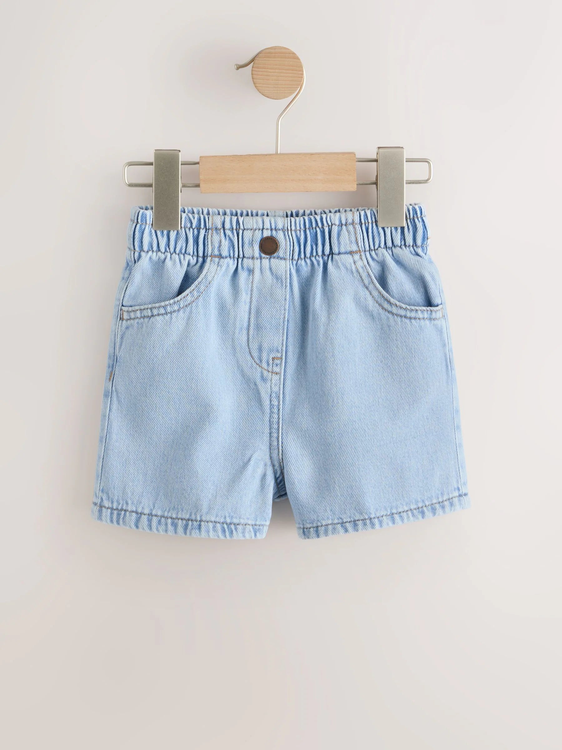 Light Blue Pull On Denim Shorts (3mths-10yrs)