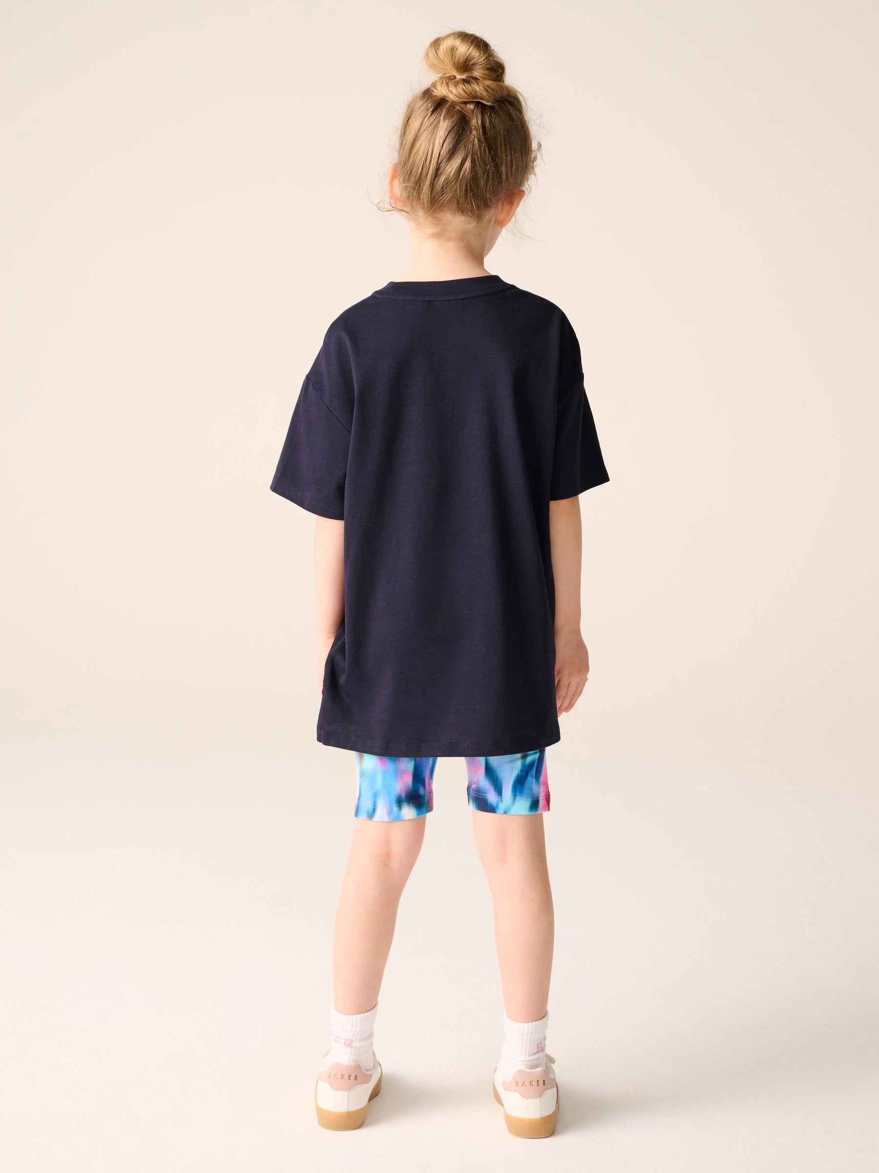 Baker by Ted Baker 2 Piece Graphic Oversized T-Shirt and Cycling Shorts Set