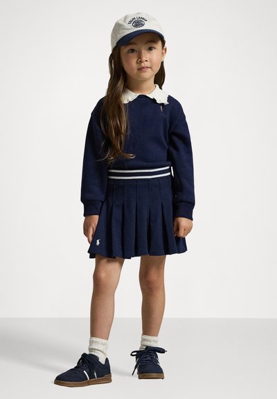 Polo Ralph Lauren KNIT-A LINE-SKIRT - A-line skirt - refined navy