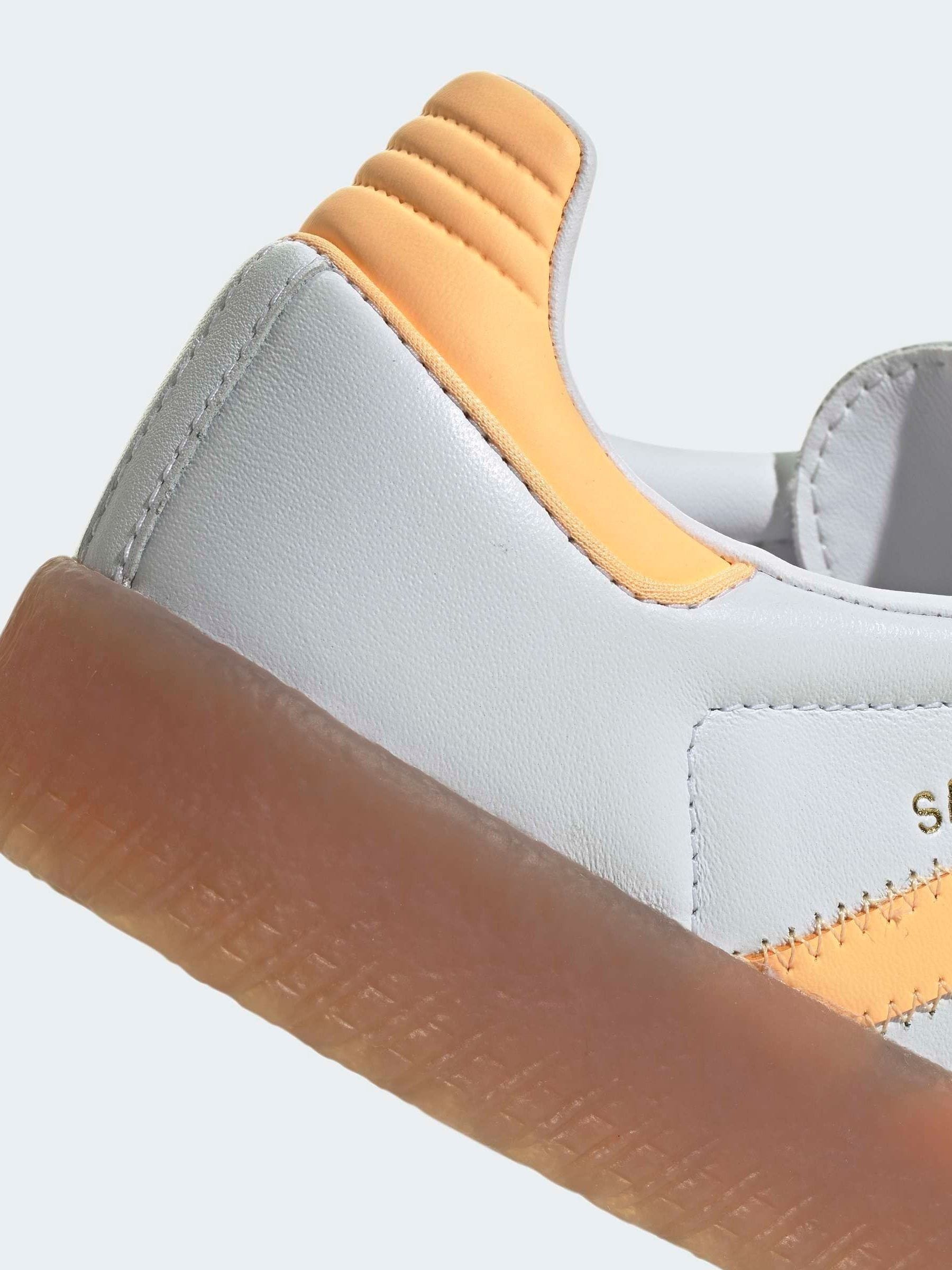 adidas Originals White/Yellow Sambae Junior Trainers