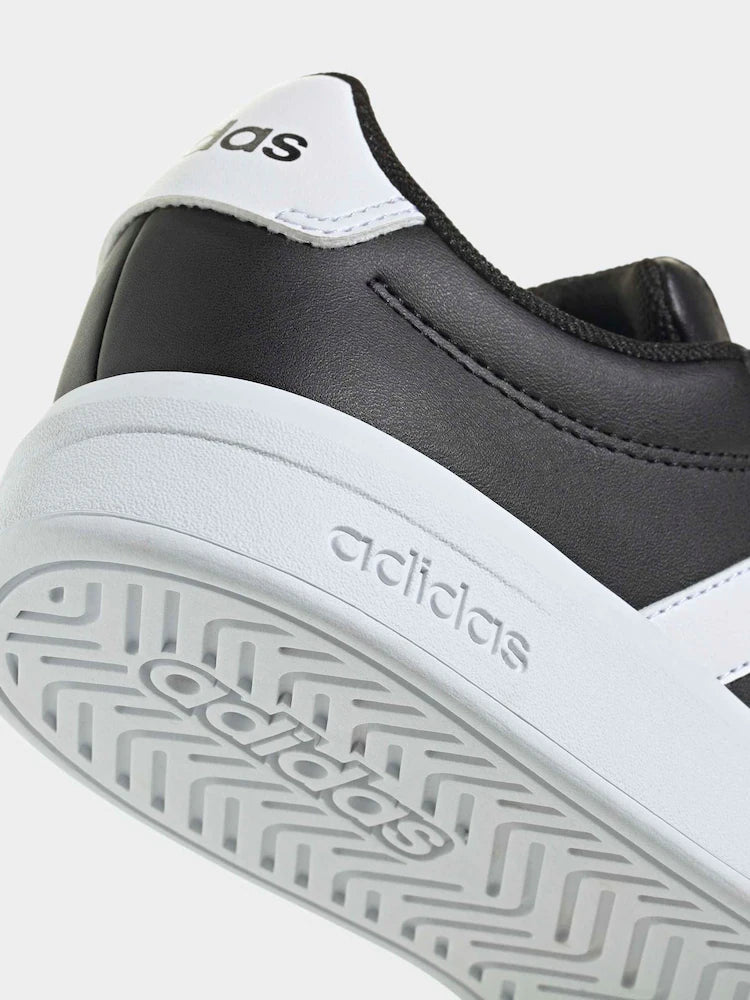 adidas Black/White Grand Court 3.0 Junior Trainers
