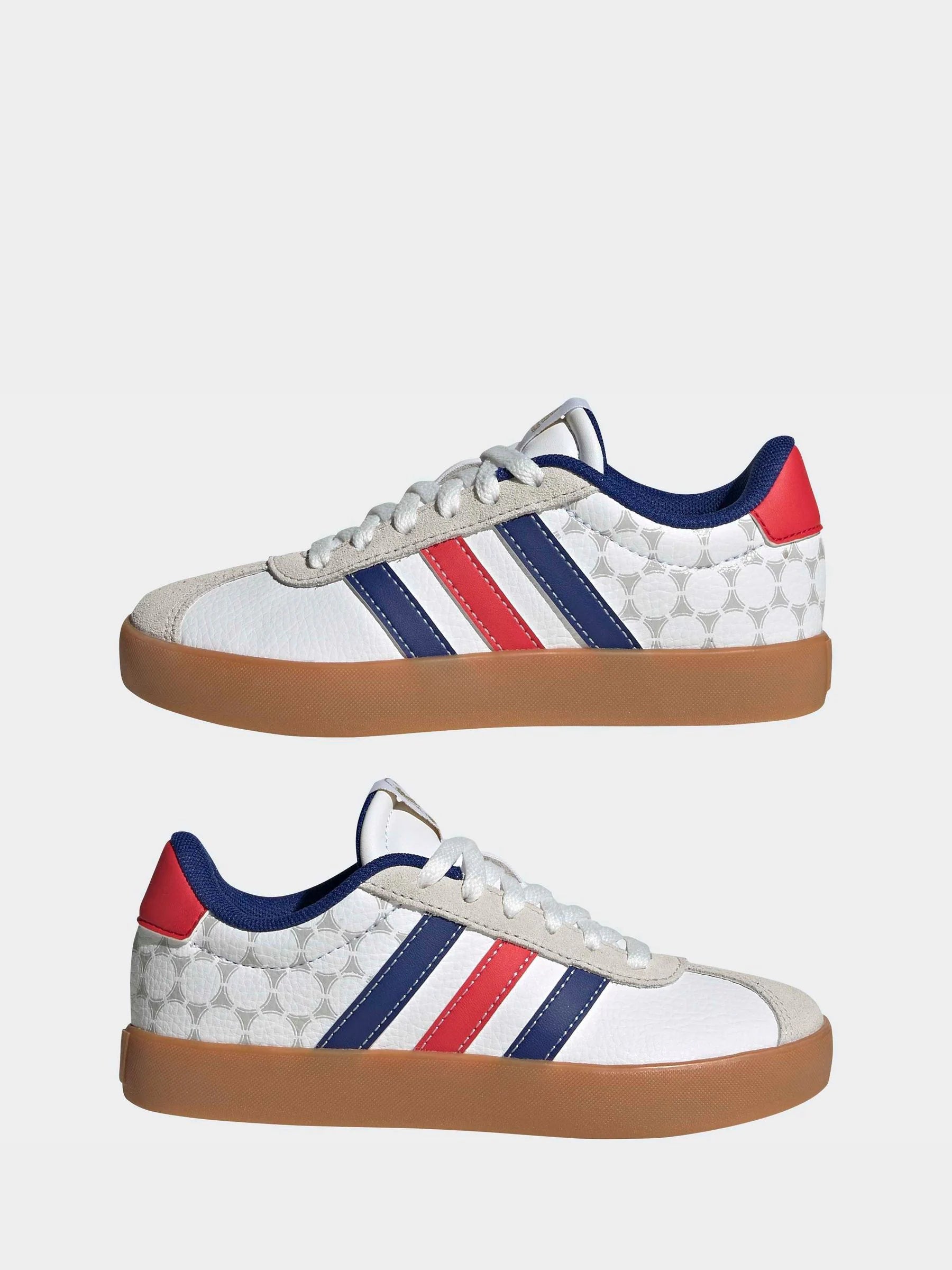 adidas White/Navy VL Court 3.0 Junior Trainers