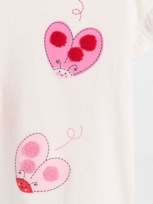 babyGap Ruffle 3D Graphic T-Shirt