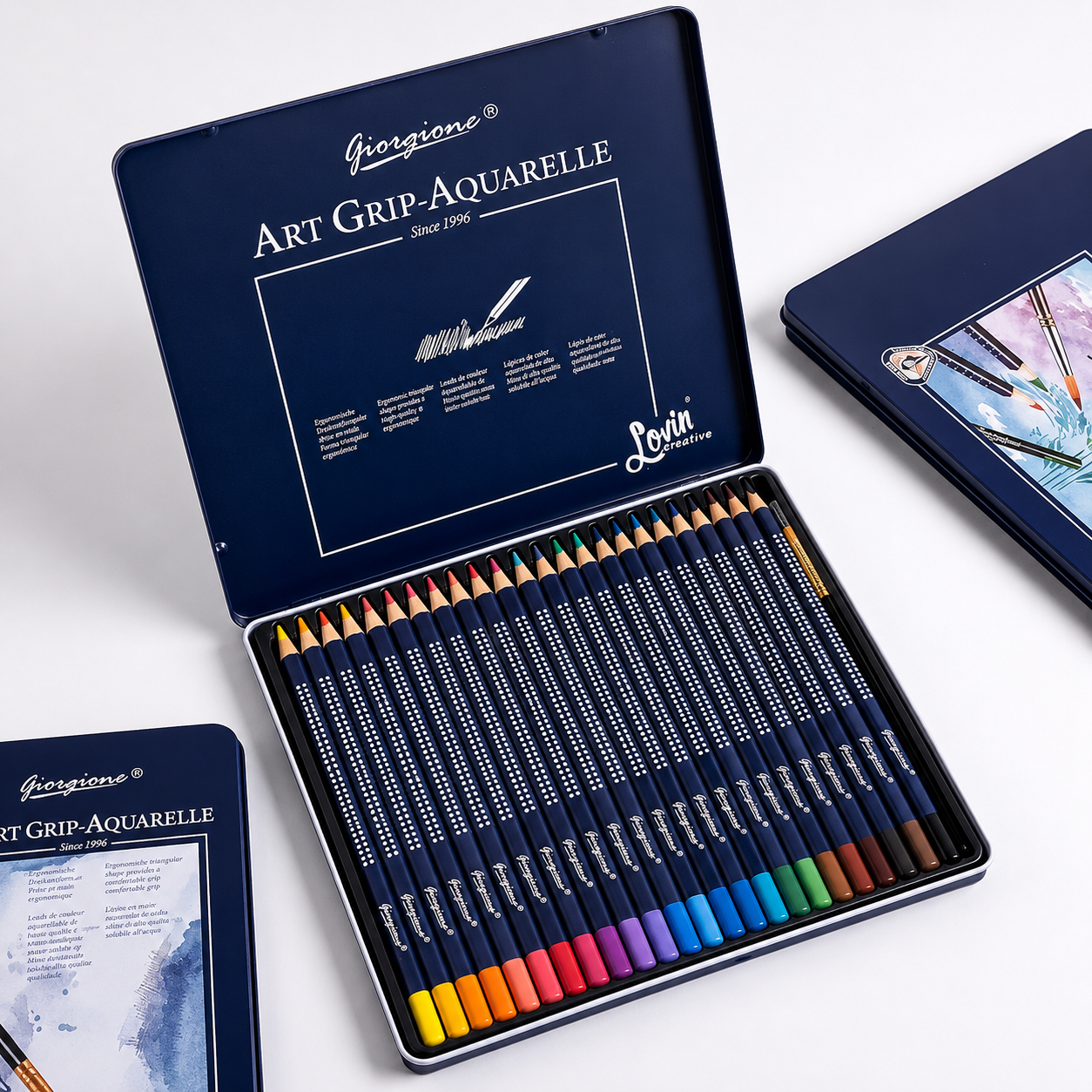 Giorgione Professional 24 Colour Pencil Set | High Quality Colour | Sleek and Durable Metal Tin Pack | Return Gift
