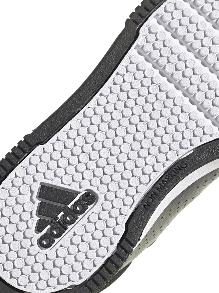 adidas Black/White Hook and Loop Tensaur Kids Trainers