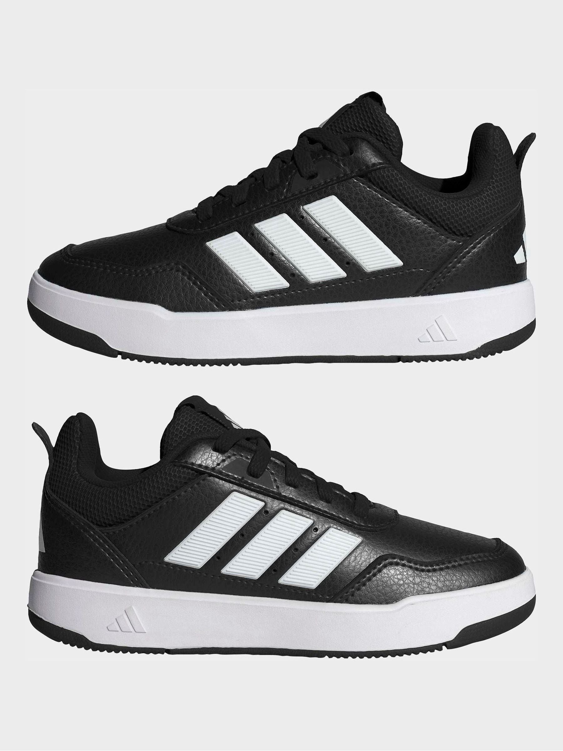adidas Black Ground/White Hook and Loop Tensaur Sport 3.0 Junior Trainers