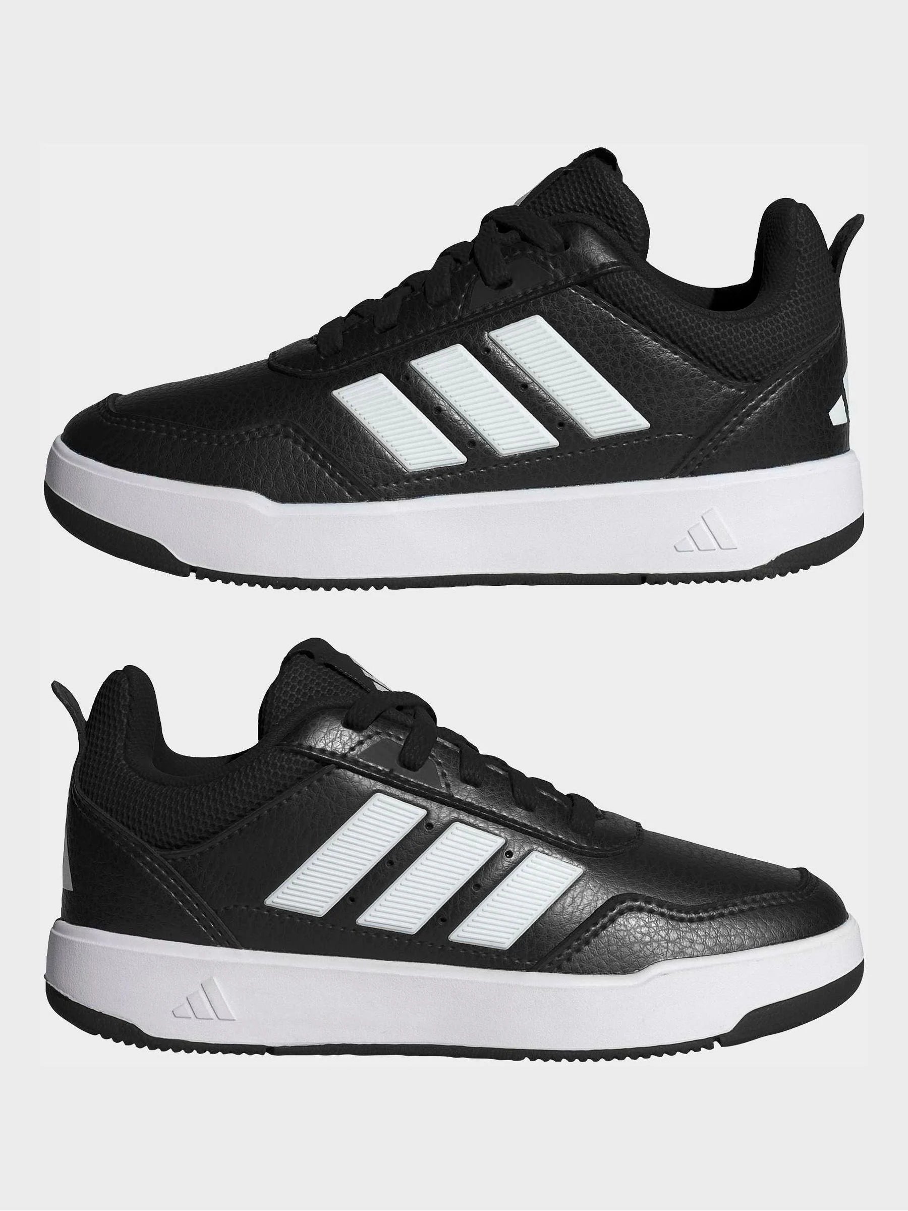 adidas Black Ground/White Hook and Loop Tensaur Sport 3.0 Junior Trainers