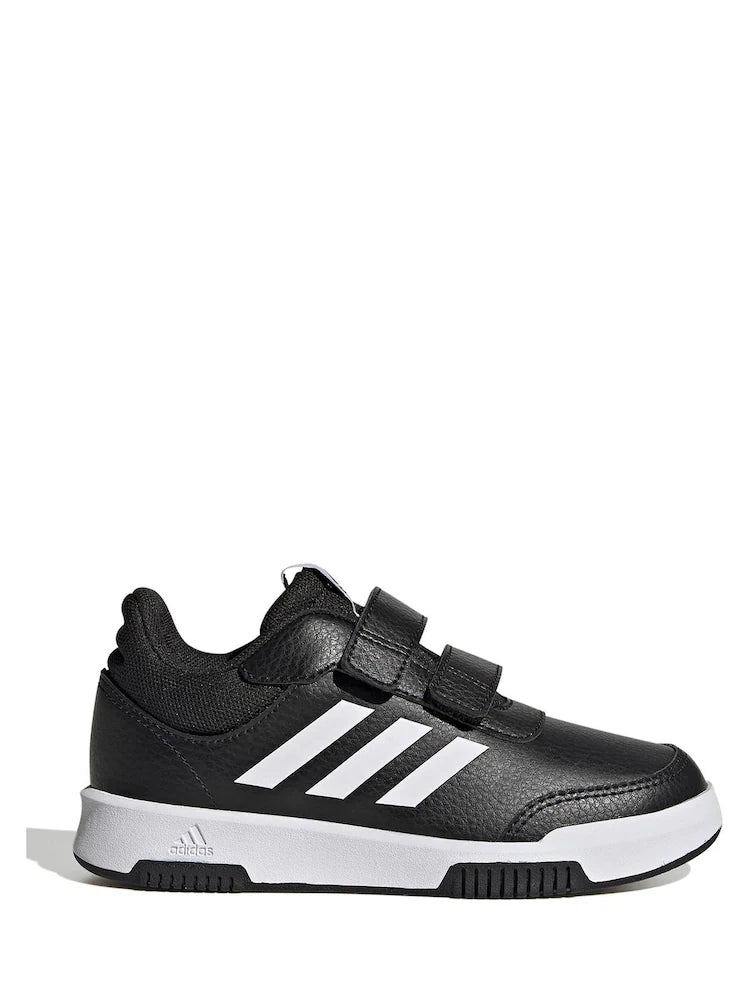 adidas Black/White Hook and Loop Tensaur Kids Trainers