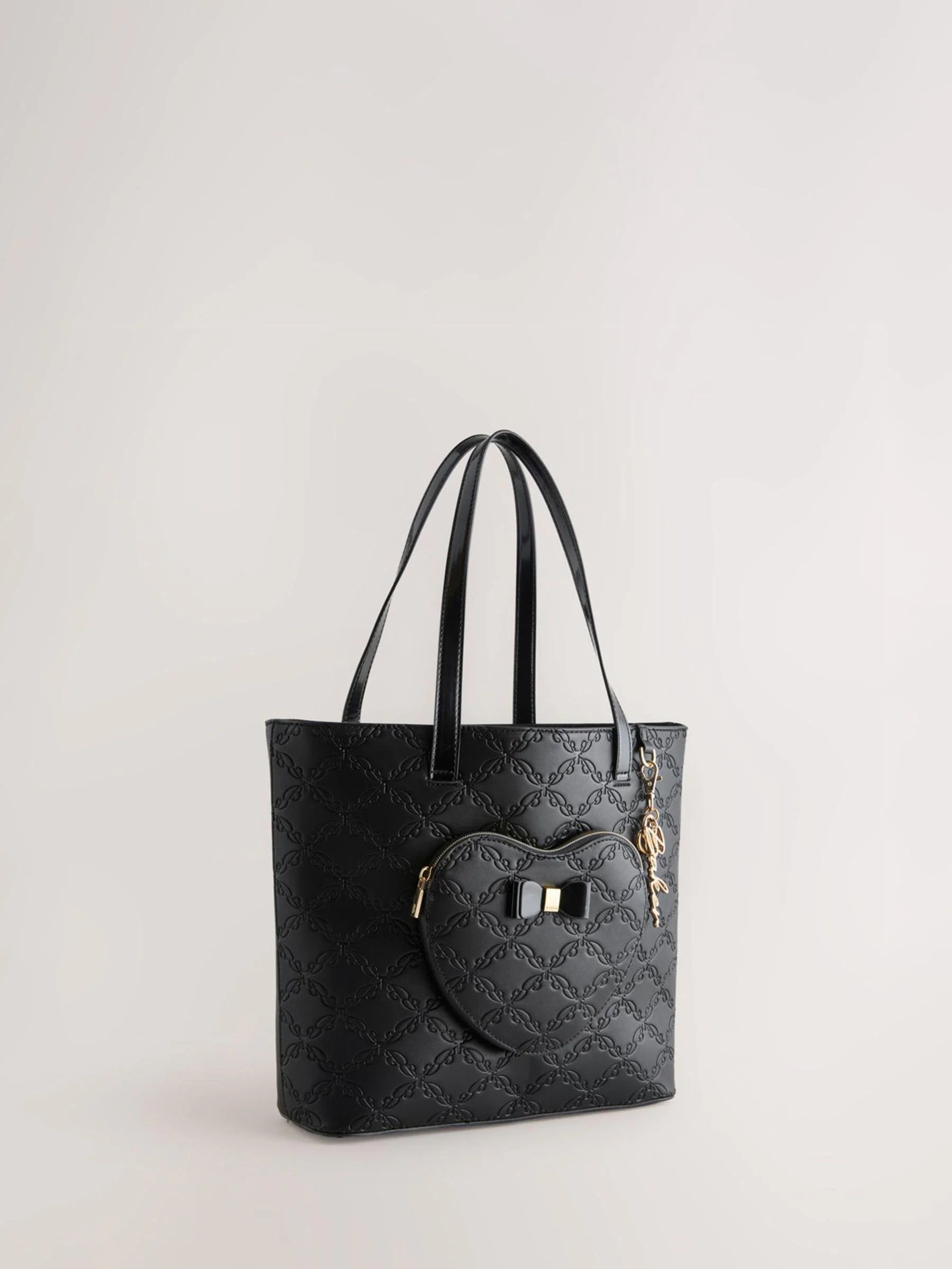 Baker by Ted Baker Back to School Black Embossed Heart Tote Bag