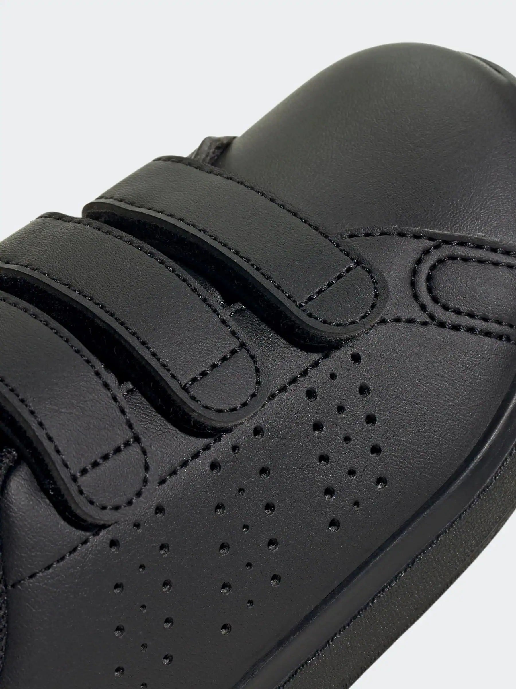 adidas Black Advantage Base 2.0 Hook and Loop Kids Trainers
