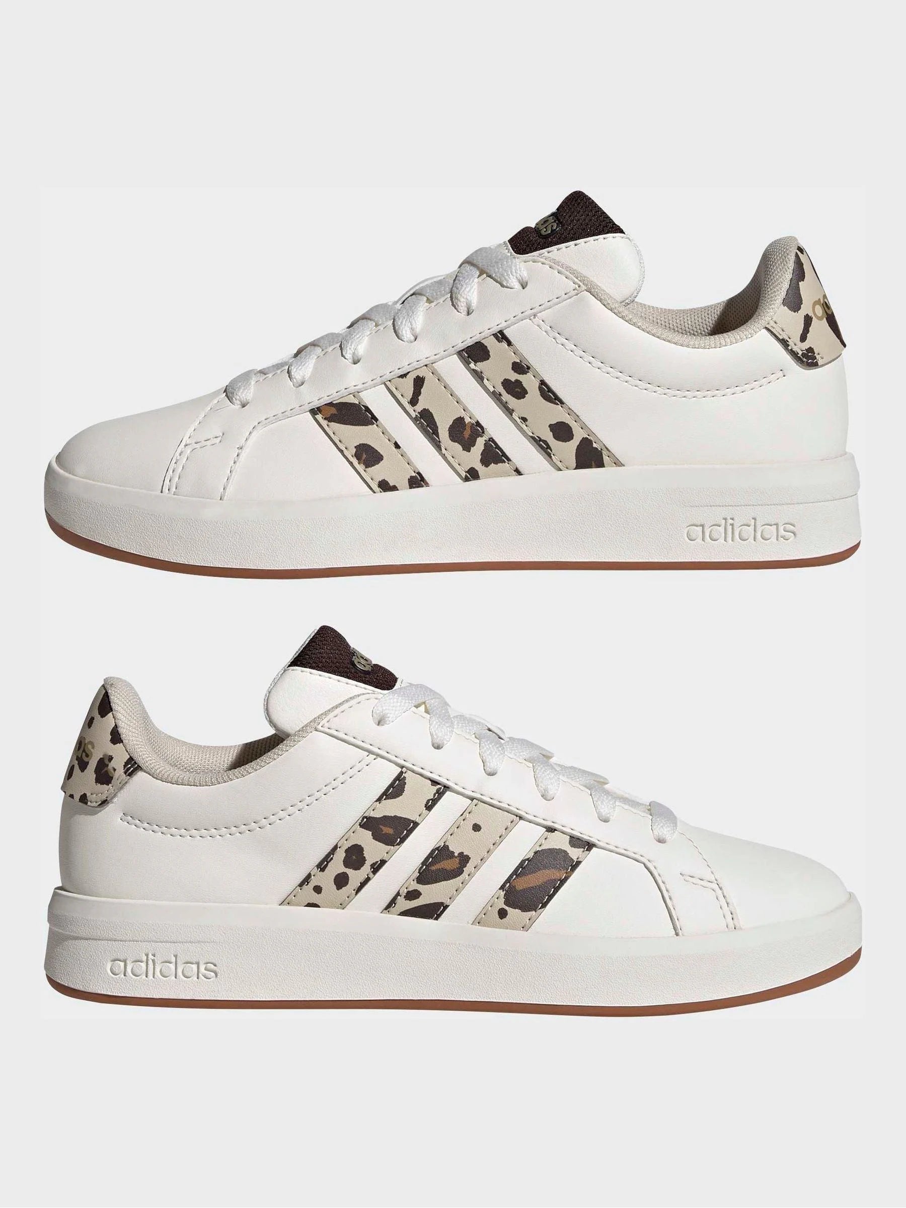 adidas White Grand Court 3.0 Junior Trainers