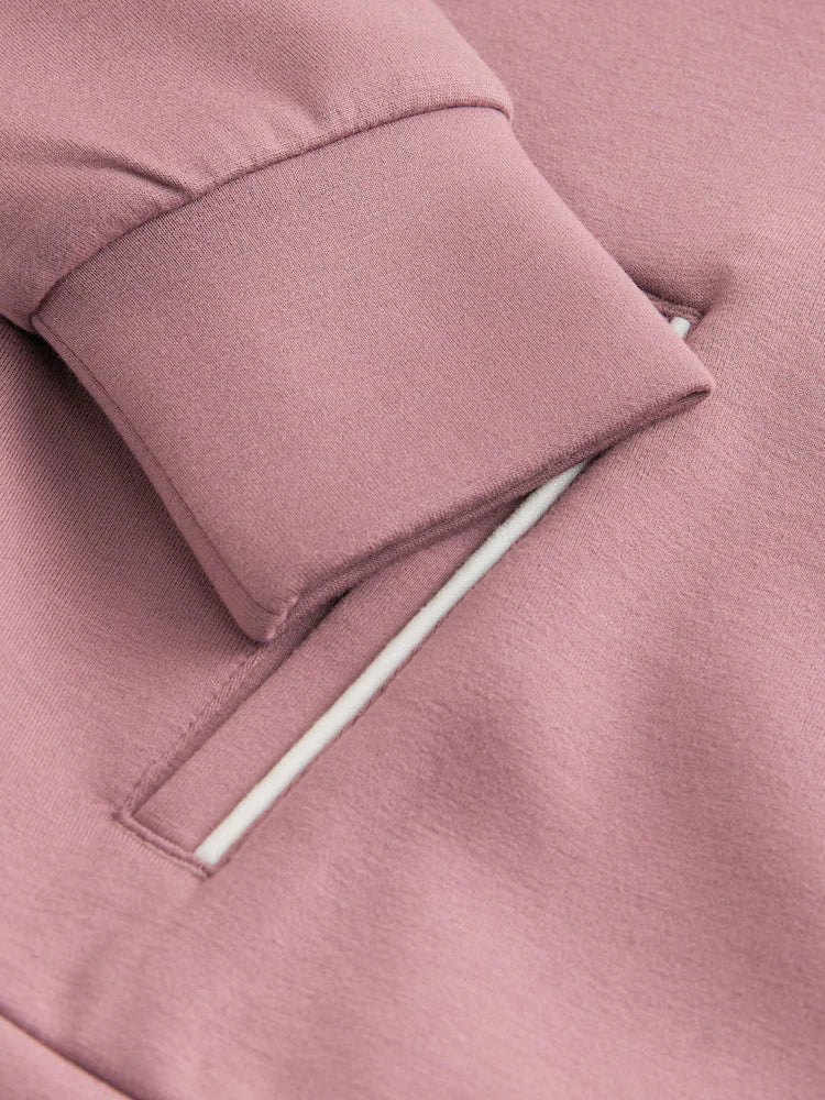 Rust Pink Supersoft Zip Neck Crew and Wide Leg Joggers Set (3-16yrs)