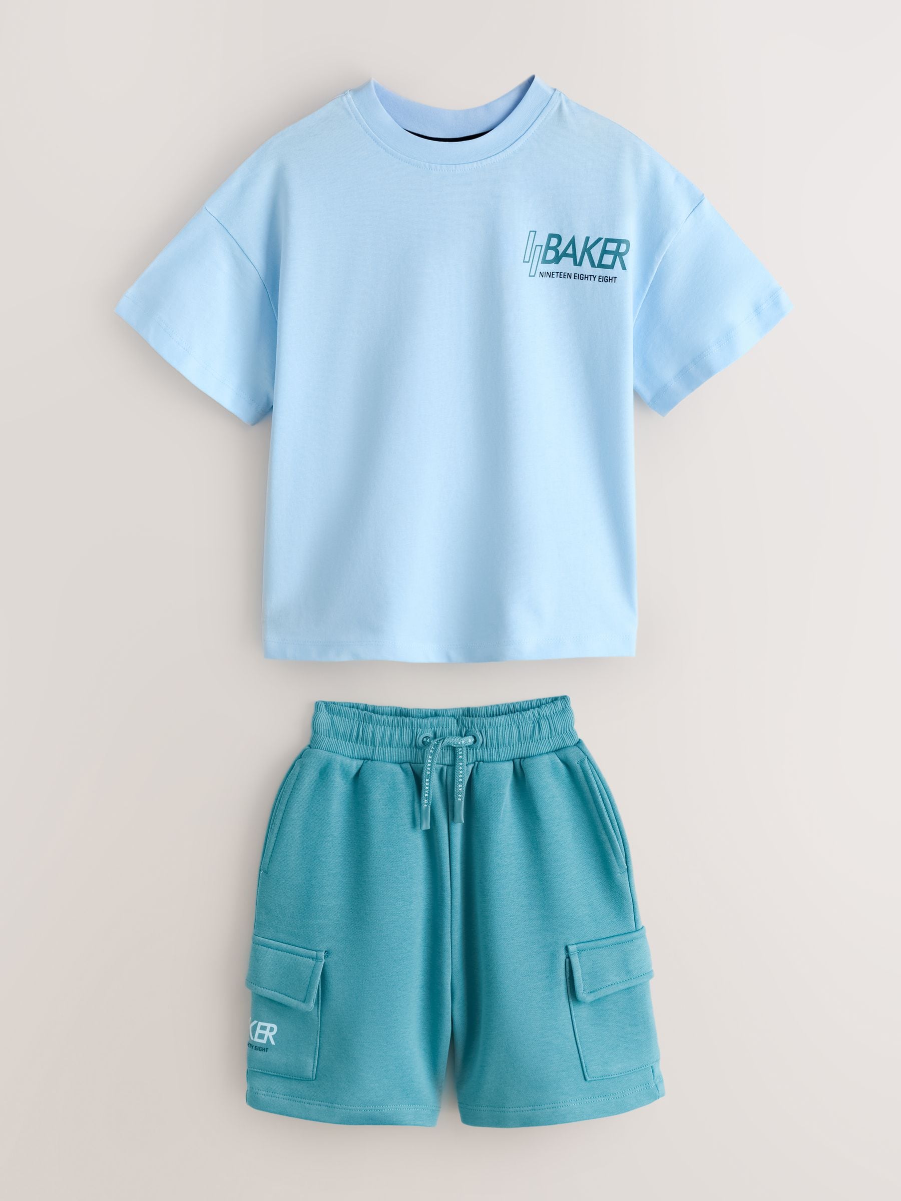 Baker by Ted Baker Oversized Graphic T-Shirt and Shorts Set