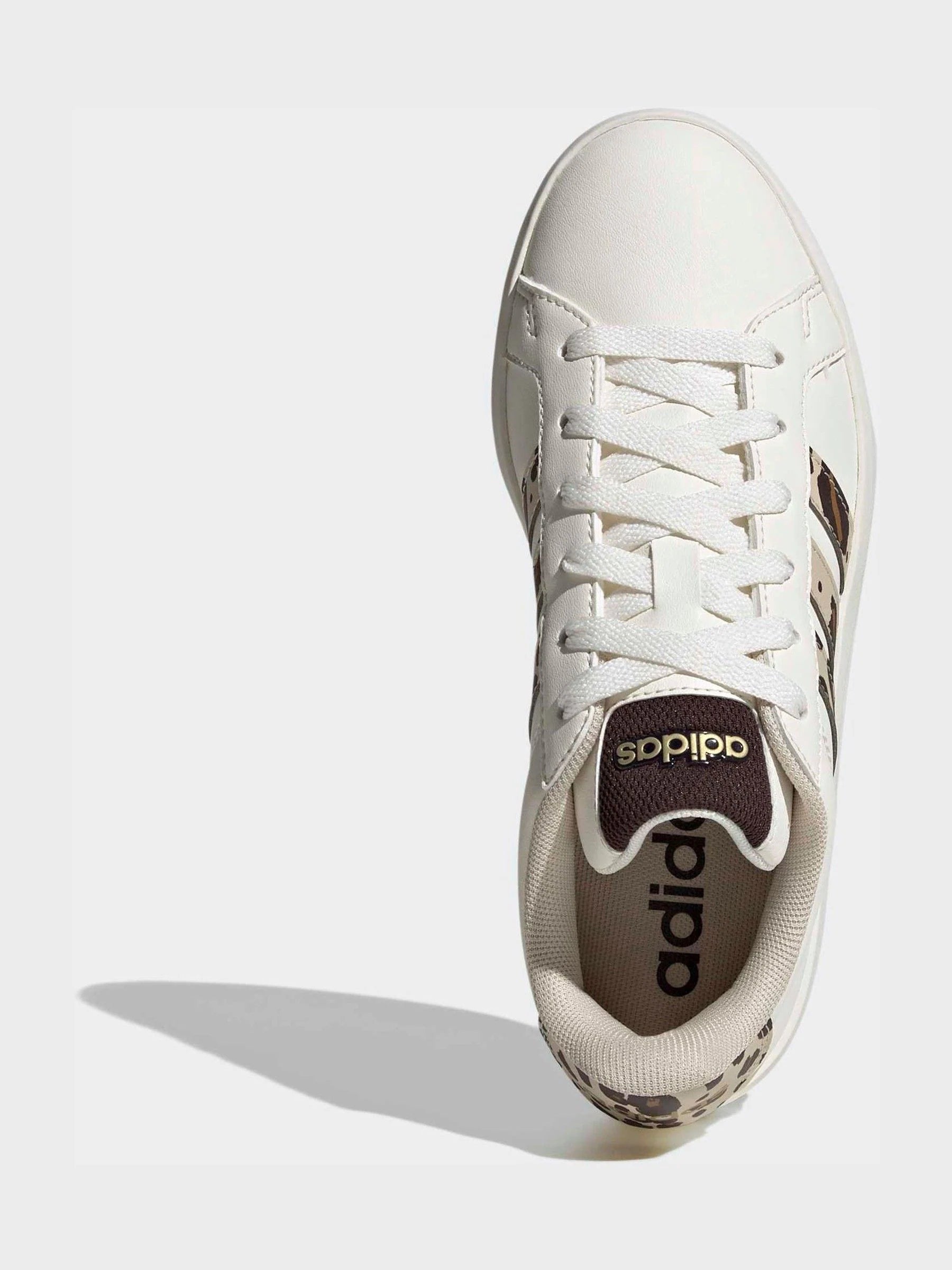 adidas White Grand Court 3.0 Junior Trainers