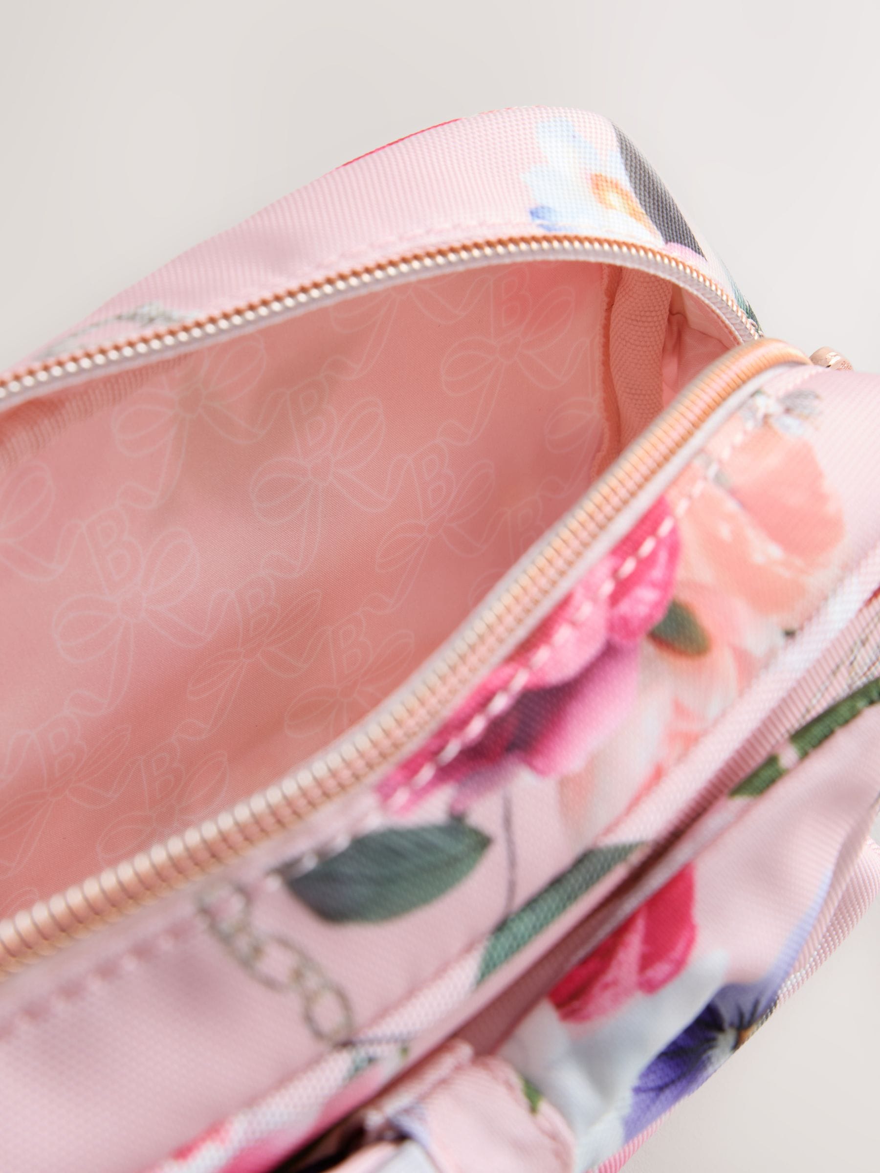 Baker by Ted Baker Back to School Pink Floral Bow Pencil Case
