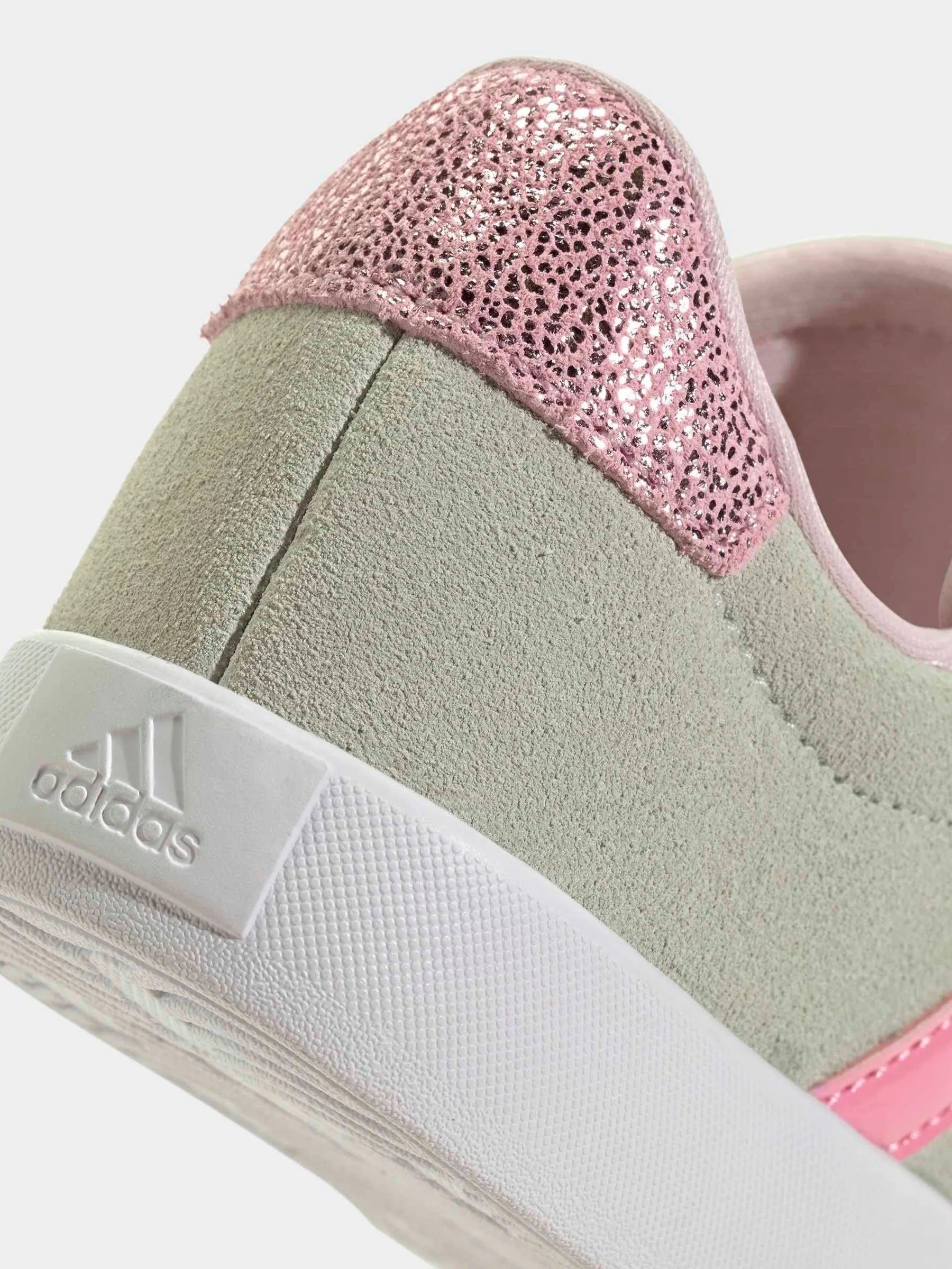 adidas Green VL Court 3.0 Elastic Lace Kids Trainers