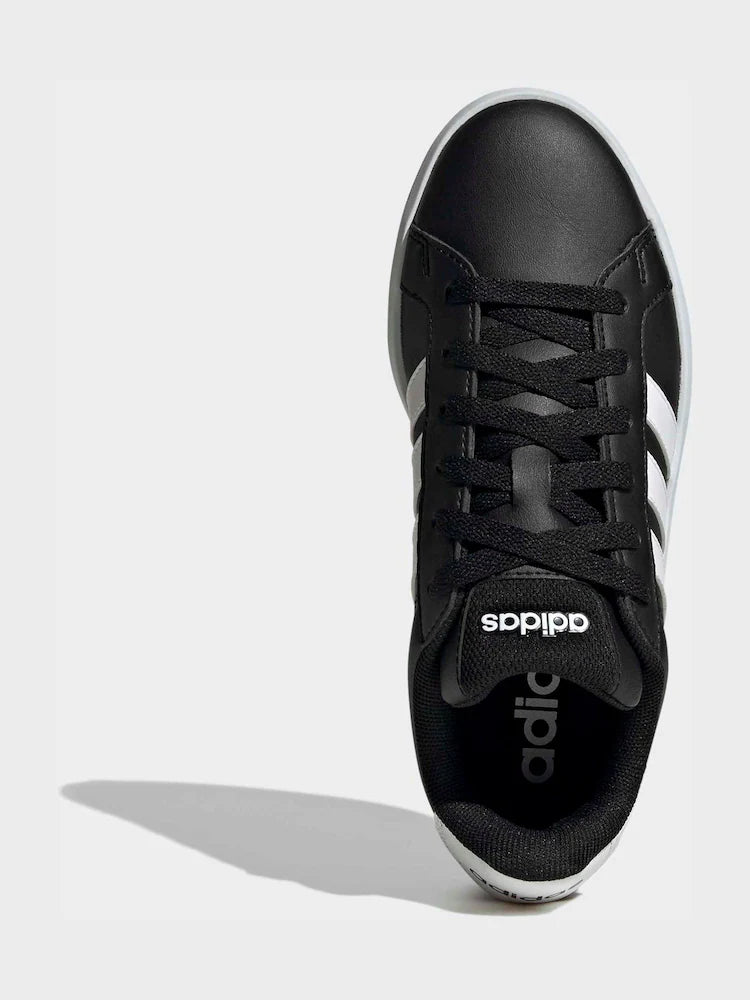 adidas Black/White Grand Court 3.0 Junior Trainers