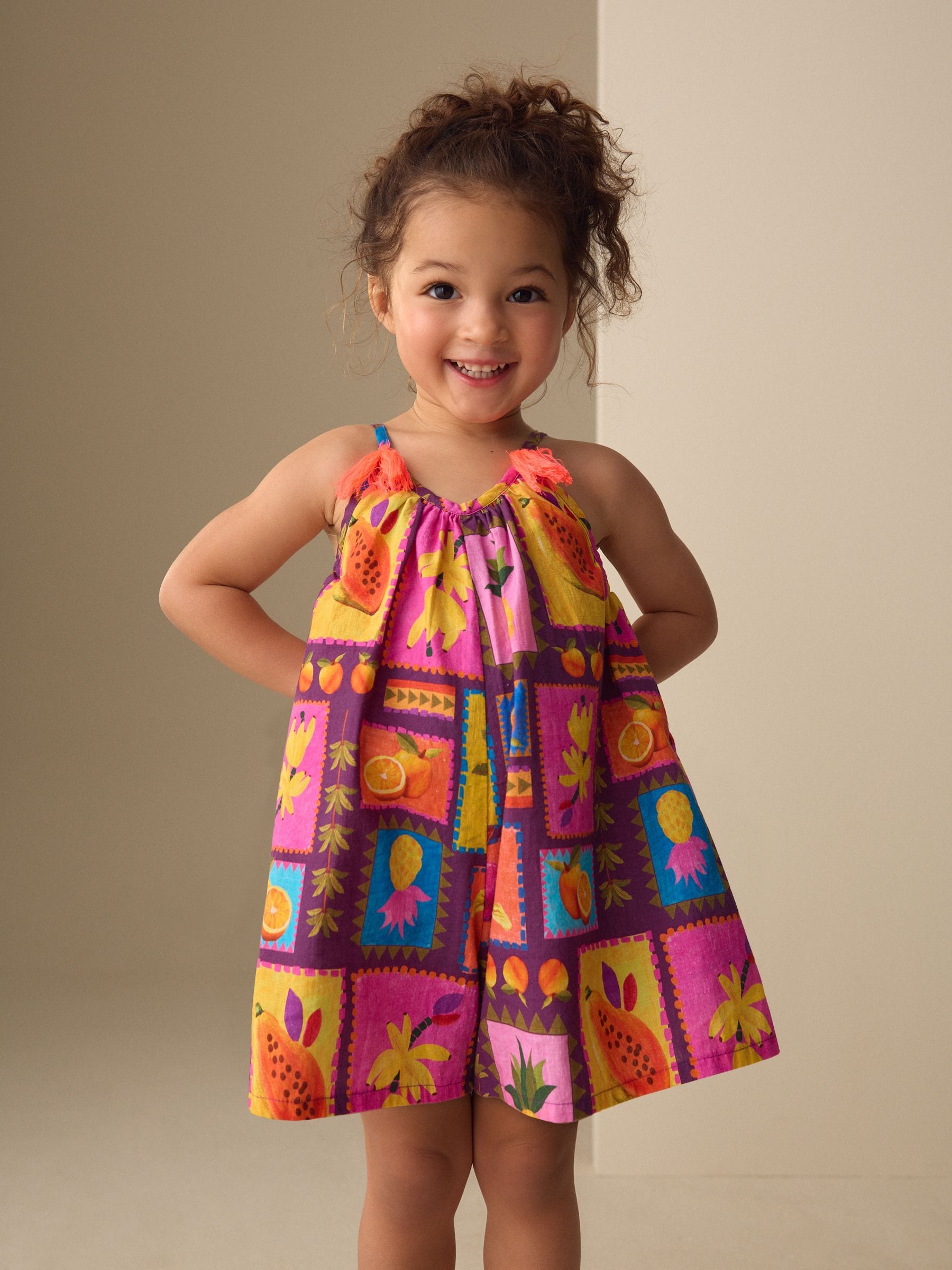 Multi Print Strappy Playsuit (3mths-10yrs)