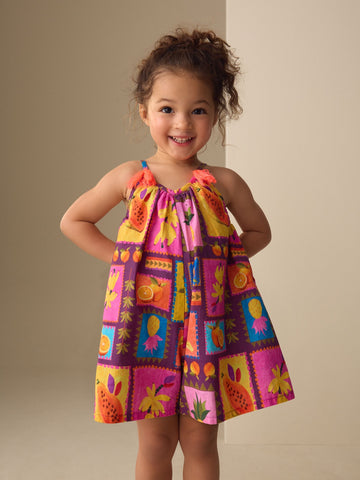 Multi Print Strappy Playsuit (3mths-10yrs)